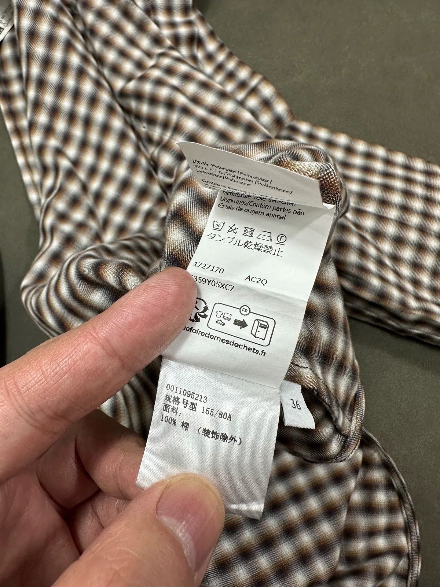 Loewe LOEWE FW24 Embroidered Logo Plaid Shirt Size XS / US 0-2 / IT 36-38 - 8 Thumbnail