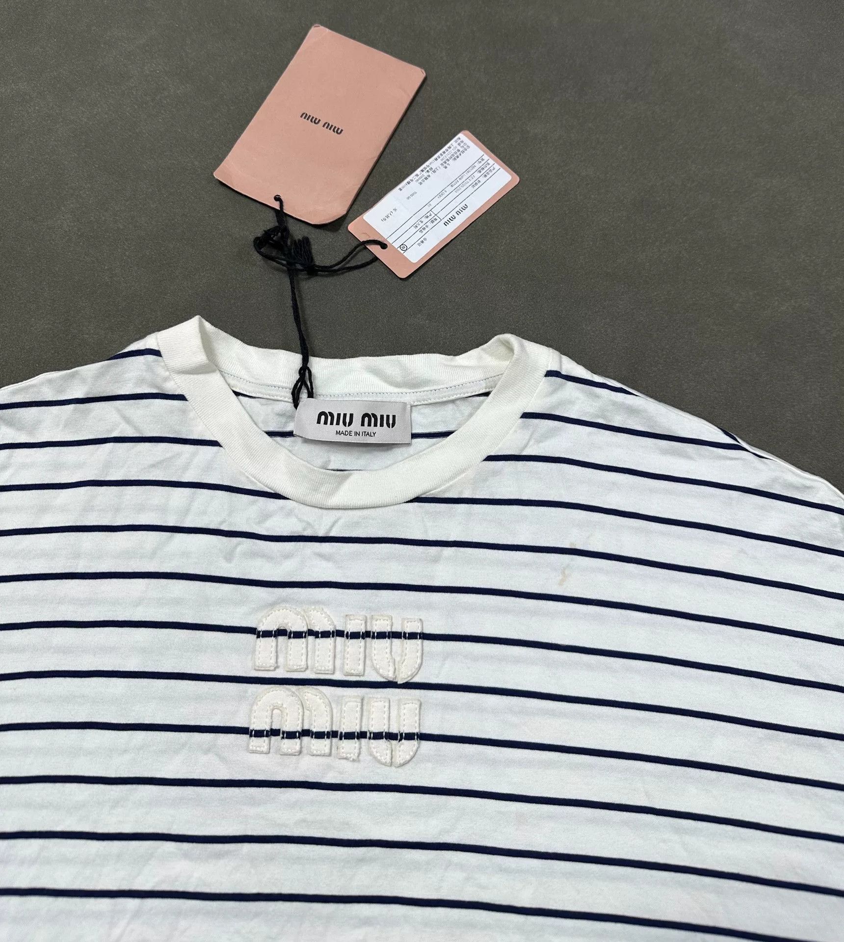 Miu Miu MIU MIU 24SS Striped Loose Short Sleeve Size S / US 4 / IT 40 - 4 Thumbnail