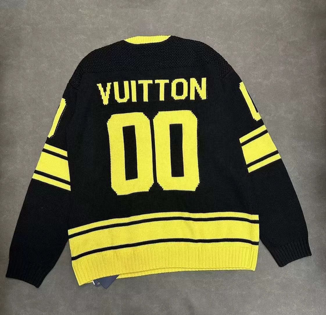 Louis Vuitton Louis Vuitton Runway Logo Striped V-Neck Sweater Size US XL / EU 56 / 4 - 2 Thumbnail