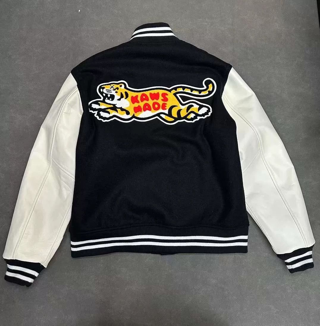 Human Made Human Made x Kaws Leather Sleeve Baseball Jacket Size US L / EU 52-54 / 3 - 2 Thumbnail