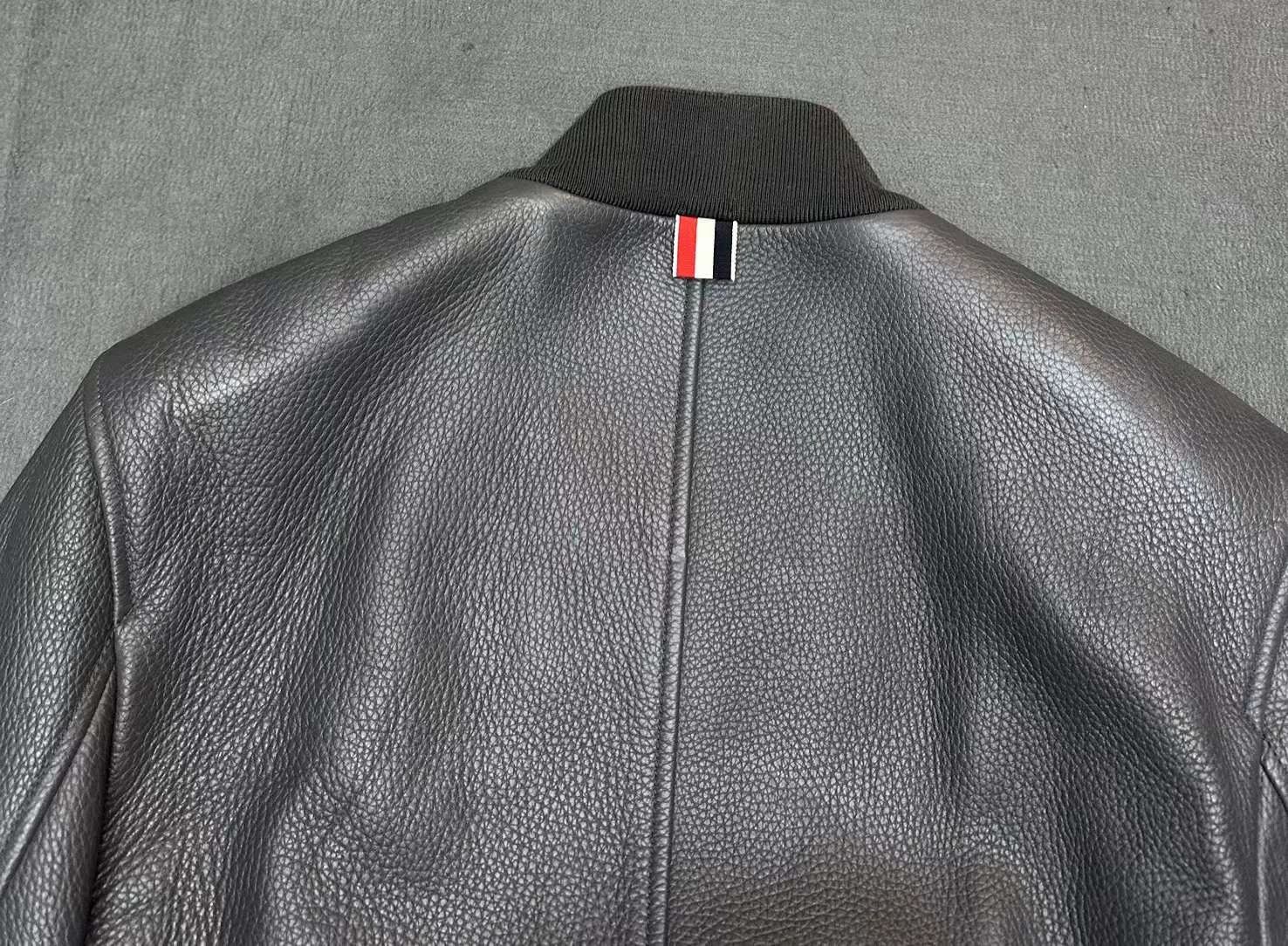 Thom Browne Thom Browne TB Leather Varsity Bomber Jacket Size US M / EU 48-50 / 2 - 4 Thumbnail