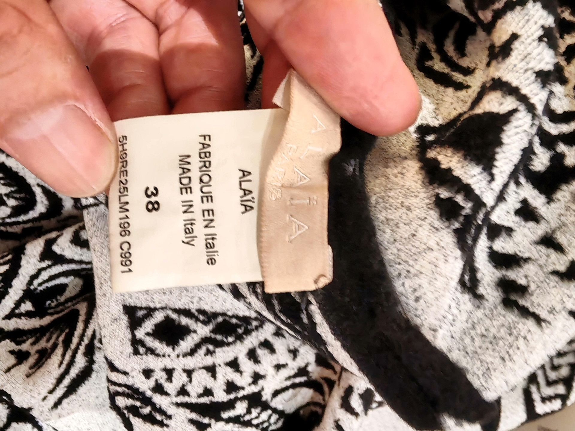 Alaia ALAIA Long-Sleeve Printed Knit Dress Size S / US 4 / IT 40 - 5 Thumbnail