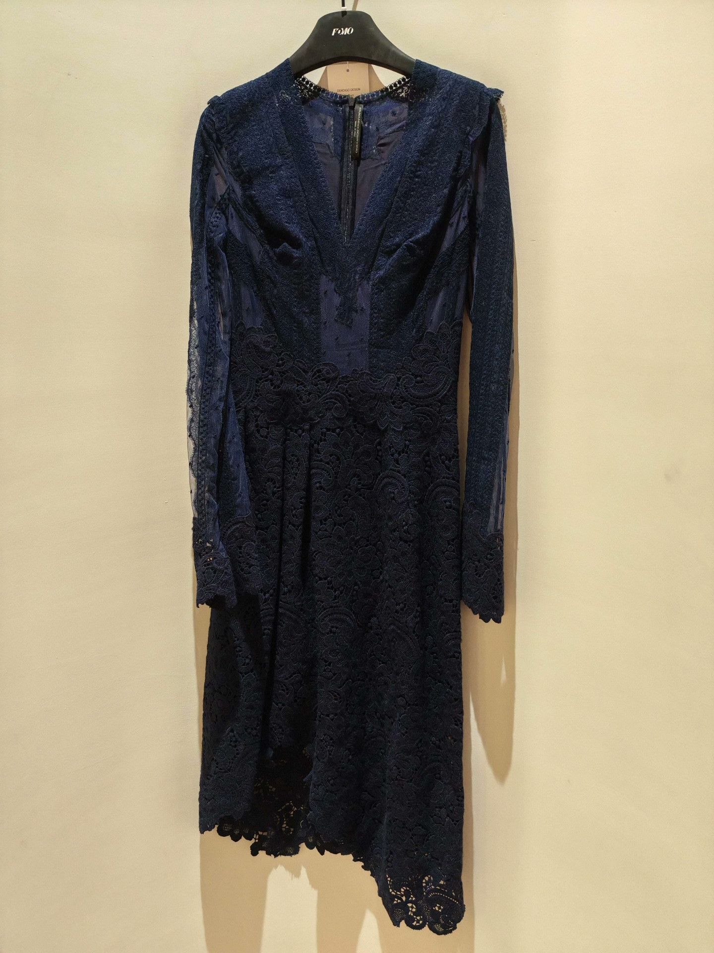 Ermanno Scervino Ermanno Scervino Navy Lace Dress Size S / US 4 / IT 40 - 2 Thumbnail