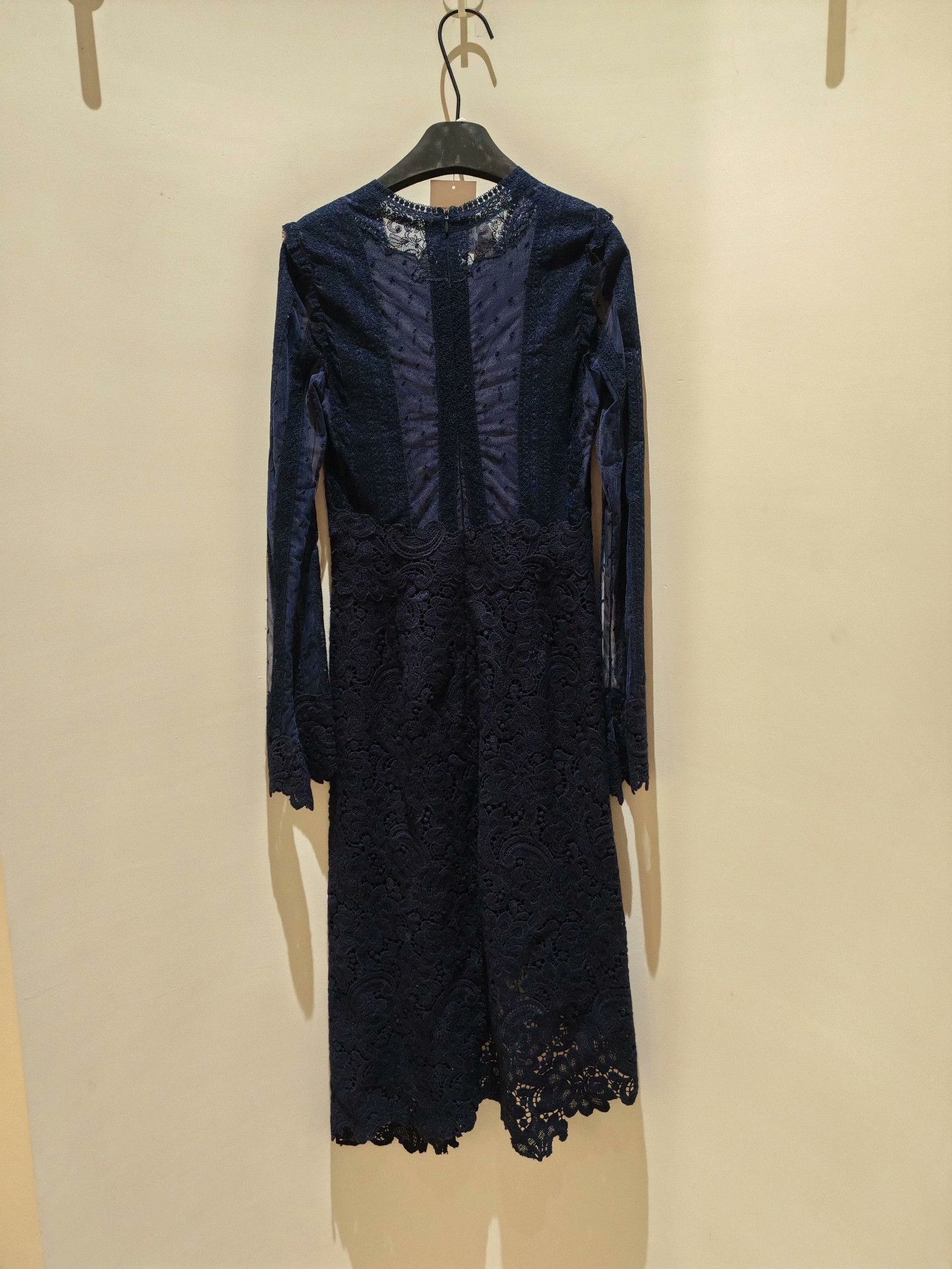 Ermanno Scervino Ermanno Scervino Navy Lace Dress Size S / US 4 / IT 40 - 3 Thumbnail