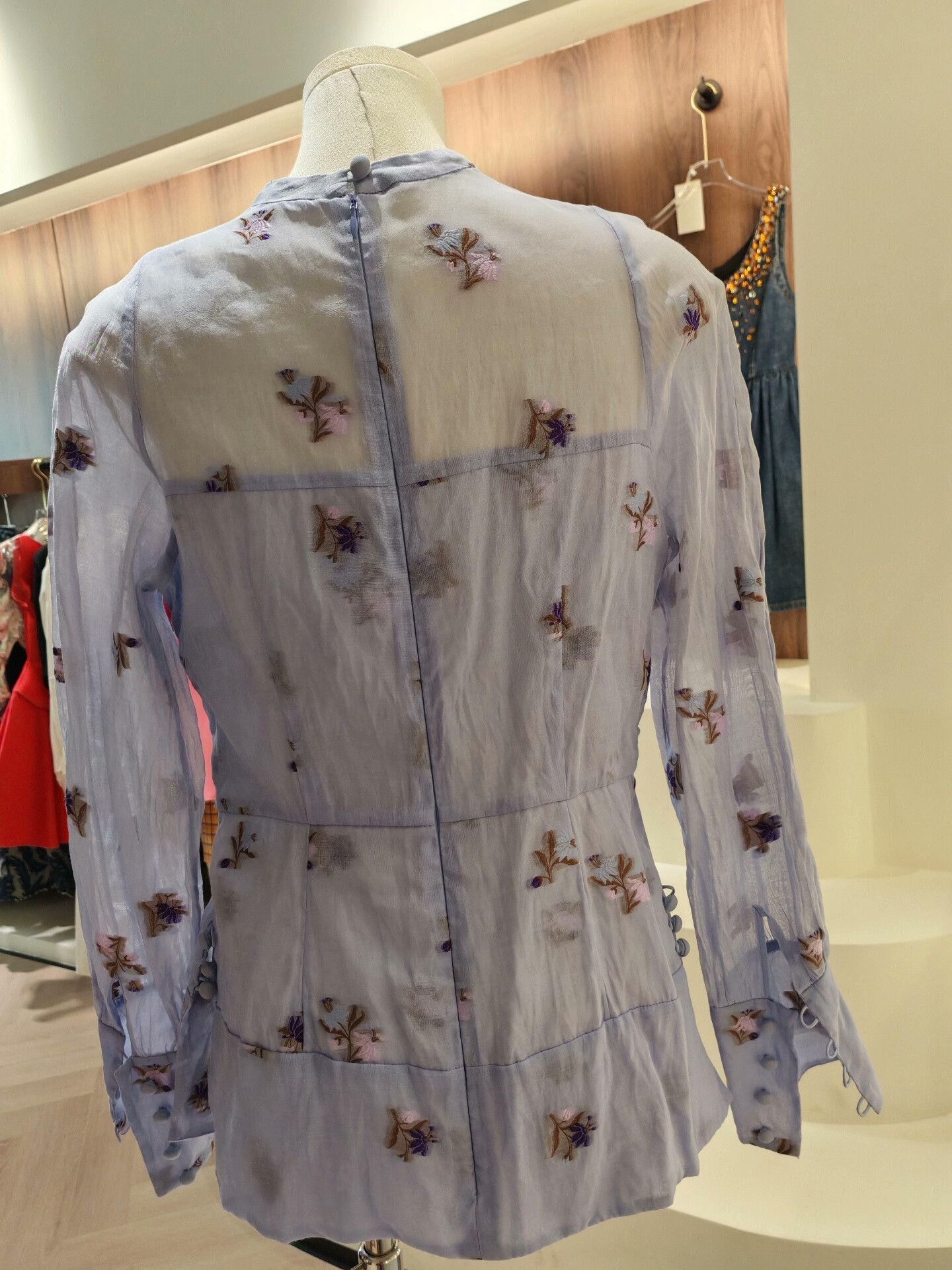 Erdem ERDEM Silk Chiffon Embroidered Top Size XS / US 0-2 / IT 36-38 - 2 Thumbnail