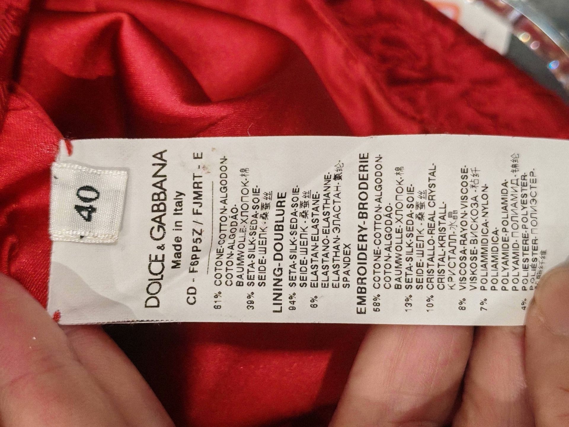 Dolce & Gabbana Dolce&Gabbana Red Embroidered Dress Size S / US 4 / IT 40 - 6 Thumbnail
