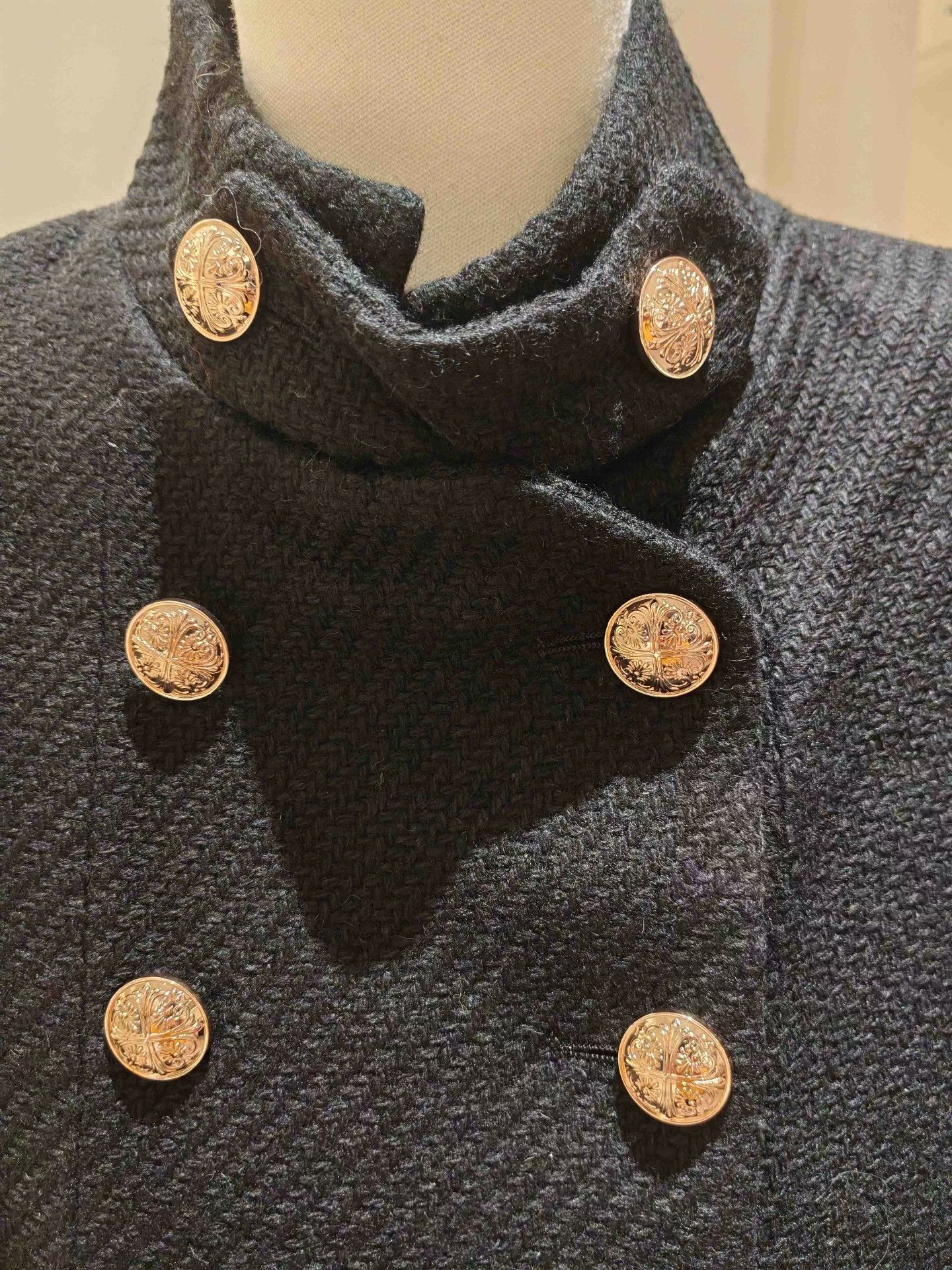 Alexa Chung Alexa by J Black Wool Coat Size S / US 4 / IT 40 - 3 Thumbnail