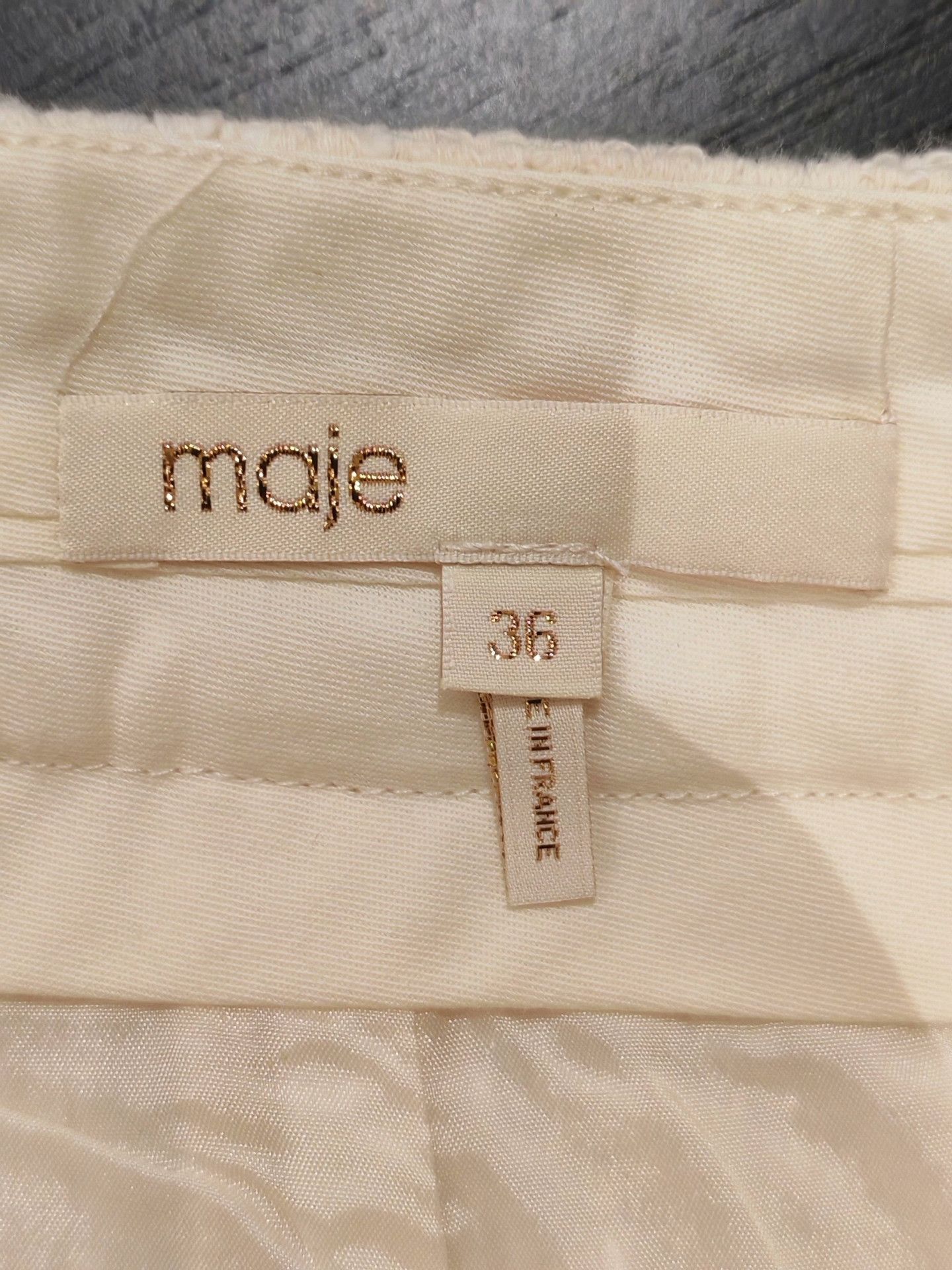 Maje Maje Metallic Button A-Line Tweed Skirt Size 36" / US 14 / IT 50 - 4 Thumbnail
