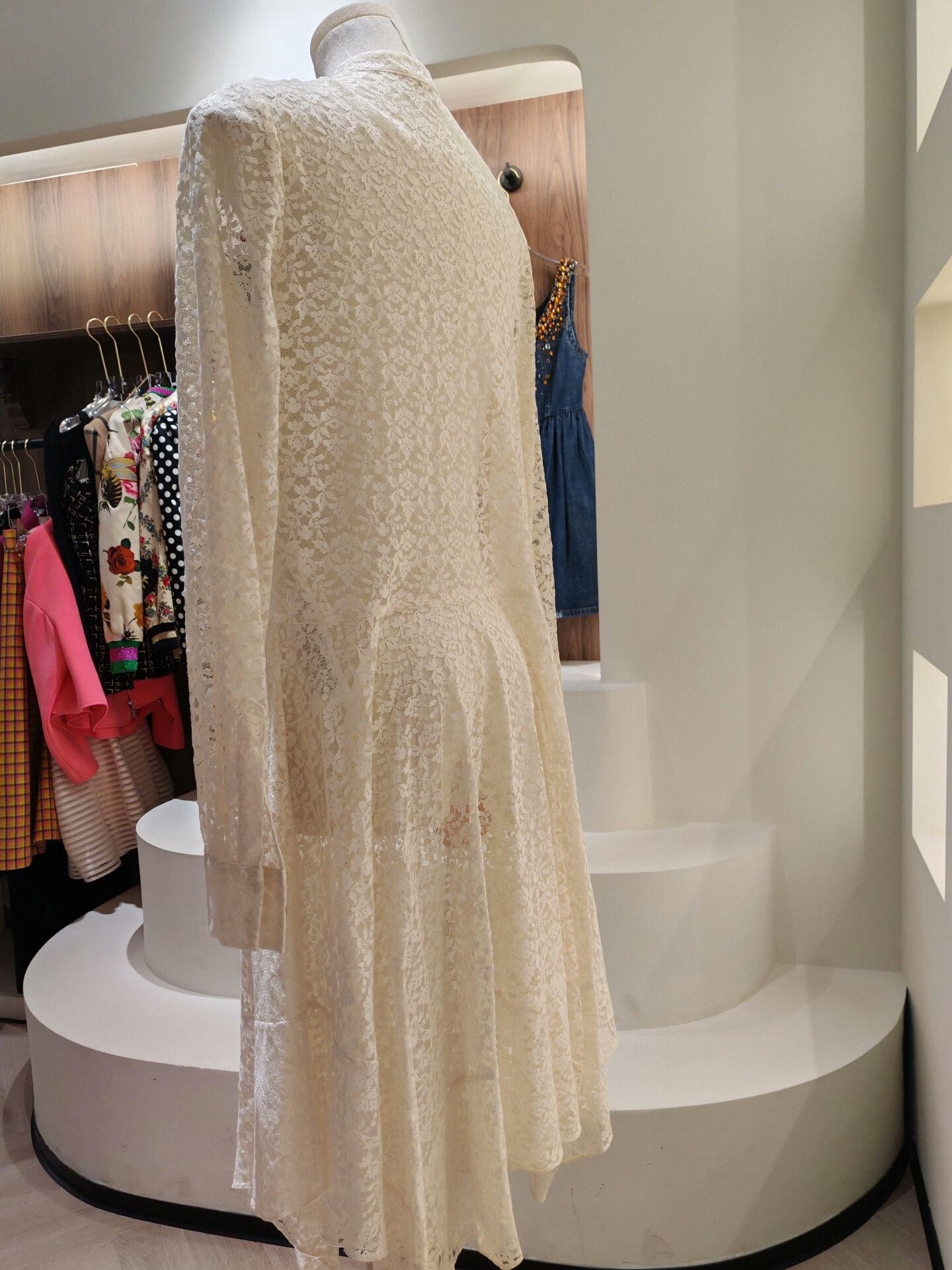 Stella McCartney Stella McCartney White Lace Dress Size S / US 4 / IT 40 - 6 Thumbnail