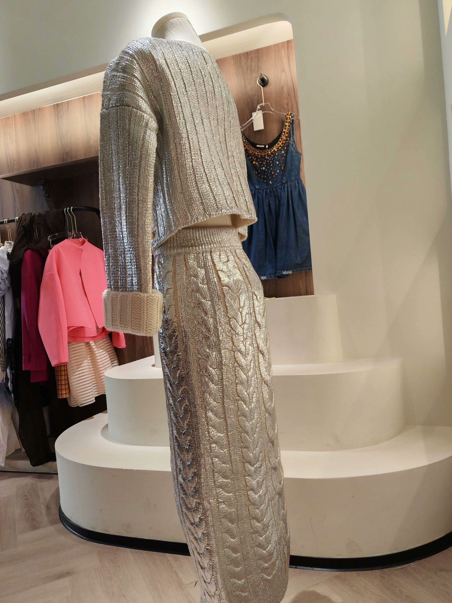 Balmain Balmain Silver Sequin Knit Set Size XS / US 0-2 / IT 36-38 - 5 Thumbnail