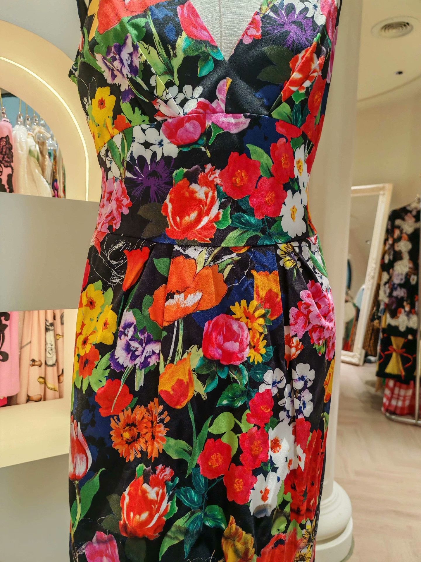 Moschino MOSCHINO Floral Print Midi Dress Size S / US 4 / IT 40 - 4 Thumbnail