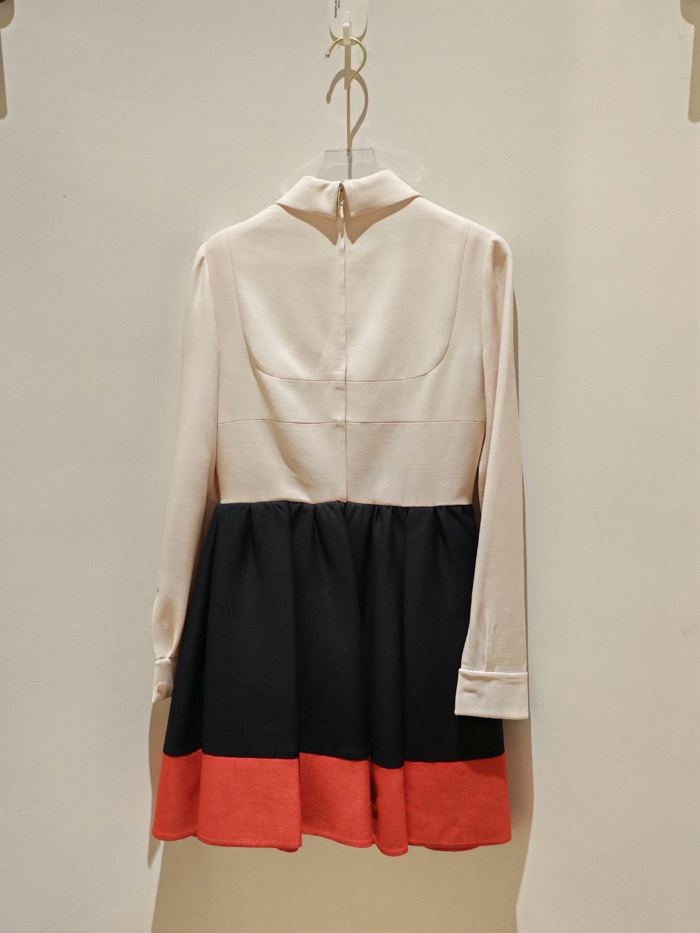Valentino Valentino Runway Wool Silk Colorblock Dress Size S / US 4 / IT 40 - 2 Thumbnail