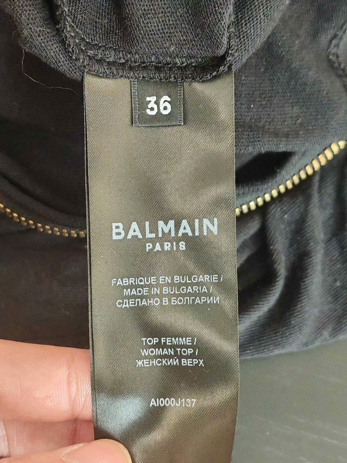 Balmain Balmain Black Zip Jumpsuit Size 36 Size XS / US 0-2 / IT 36-38 - 5 Thumbnail