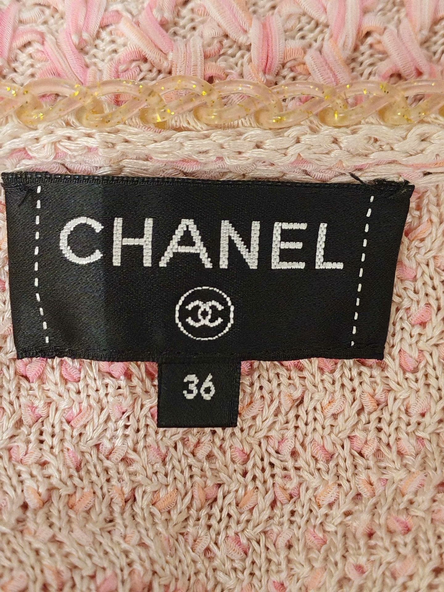 Chanel CHANEL Pink Woven Runway Dress Size XS / US 0-2 / IT 36-38 - 3 Thumbnail