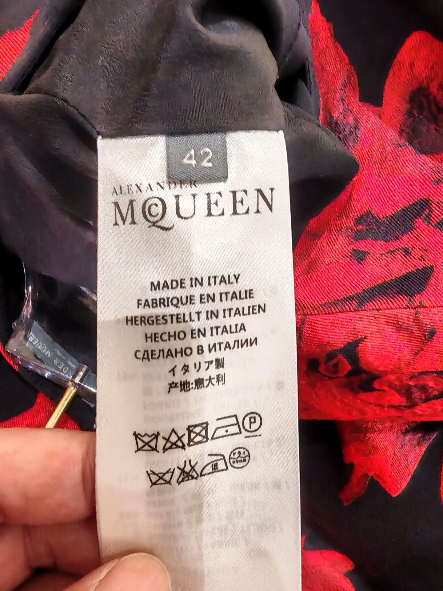 Alexander McQueen McQueen Rose Show Silk Dress Size M / US 6-8 / IT 42-44 - 5 Thumbnail