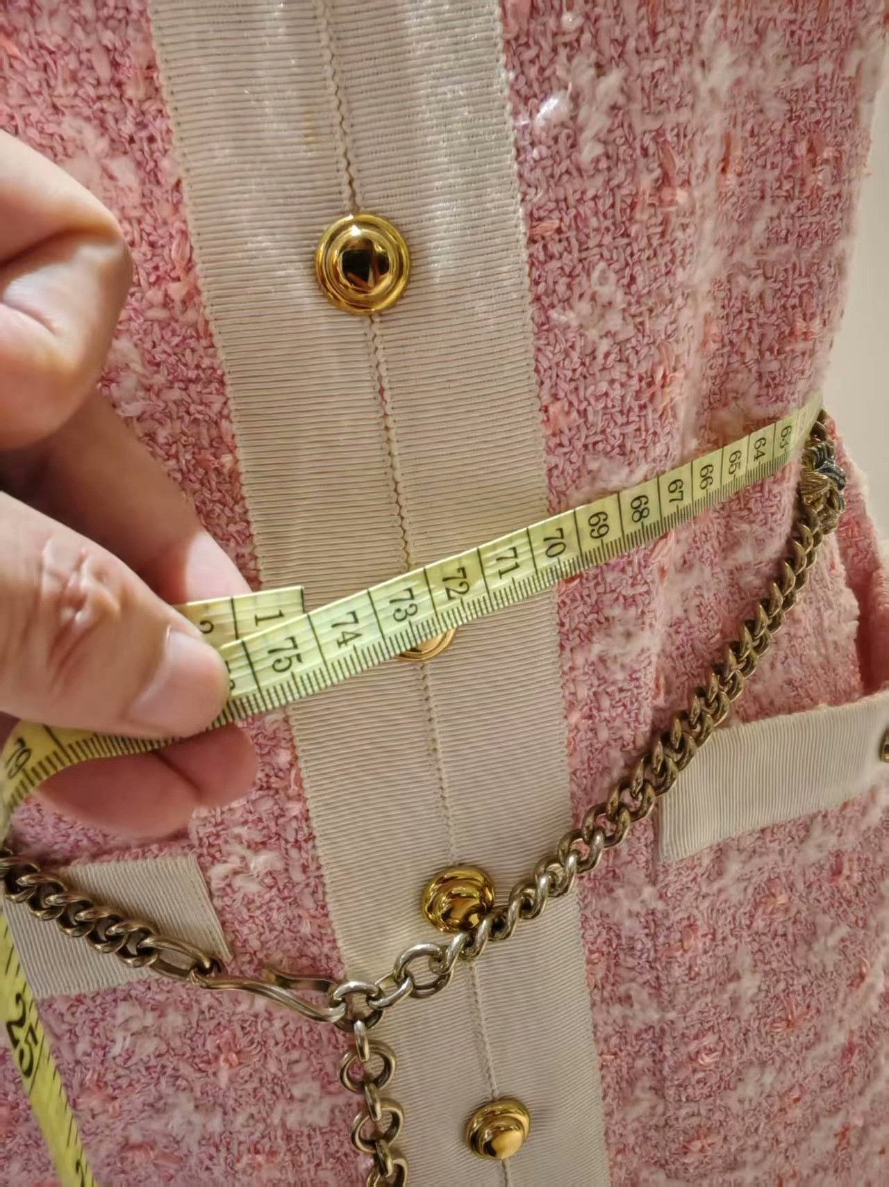 Gucci Gucci Pink Chain Tweed Dress Size S / US 4 / IT 40 - 9 Thumbnail