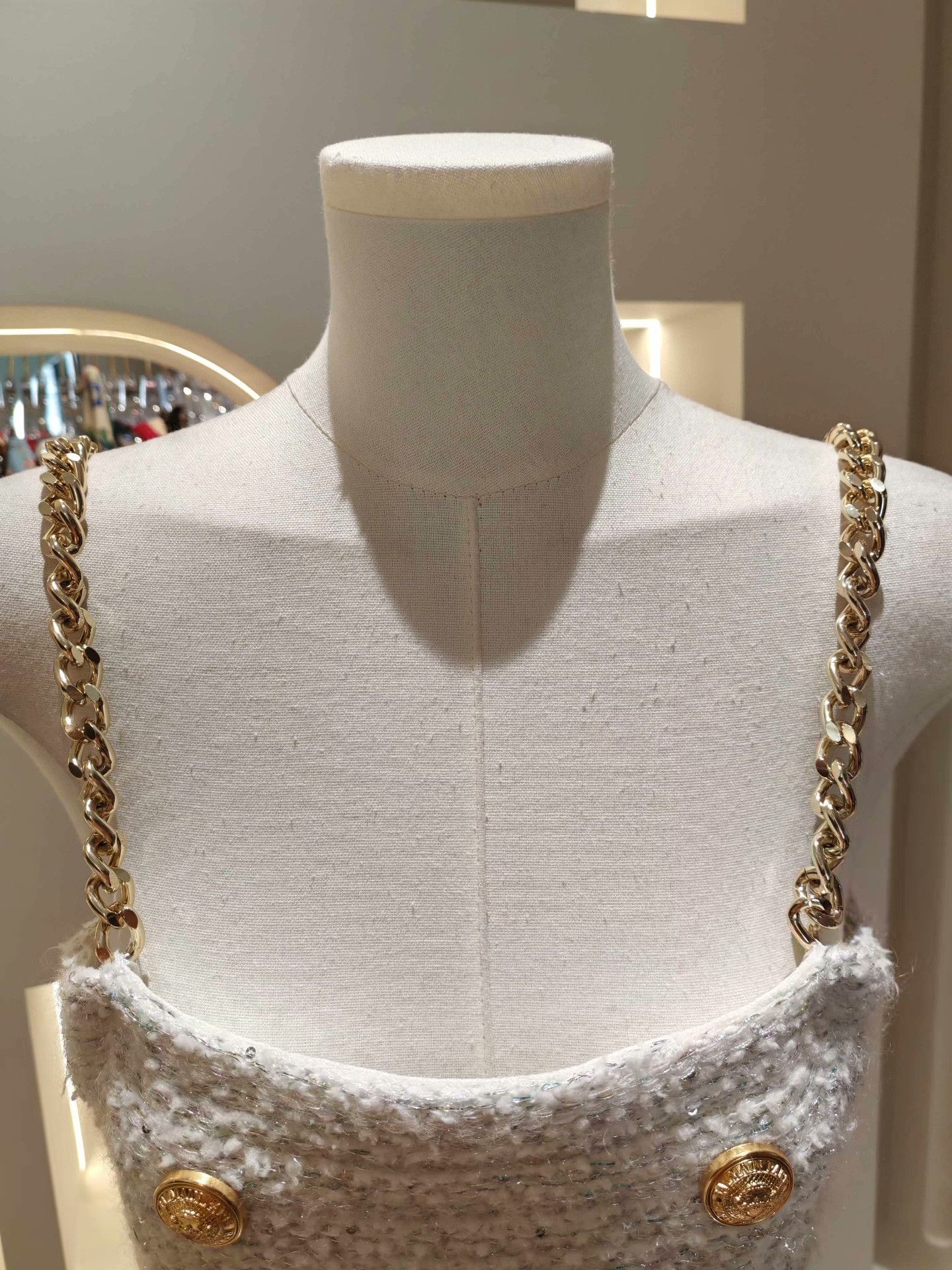 Balmain Balmain Tweed Camisole Mini Dress Size 38" / US 16 / IT 52 - 4 Thumbnail