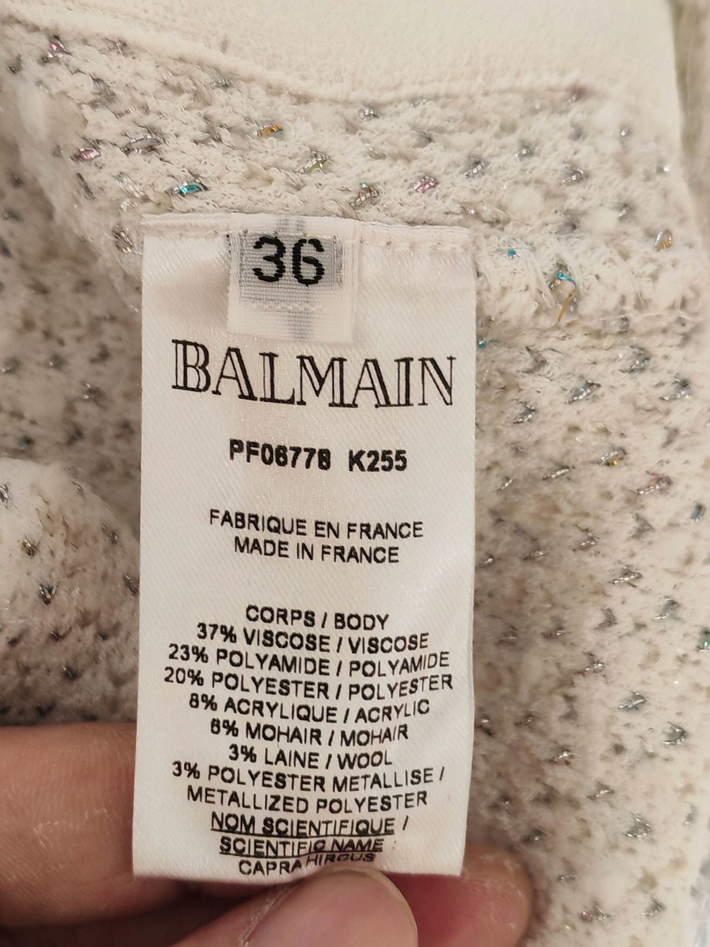 Balmain Balmain Tweed Camisole Mini Dress Size 38" / US 16 / IT 52 - 6 Thumbnail