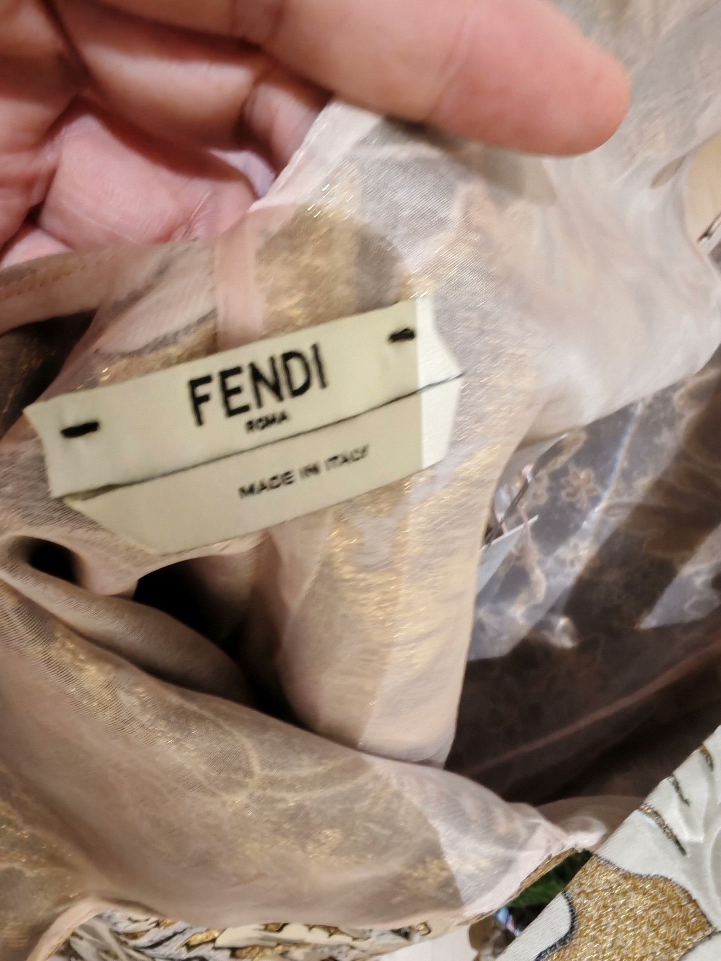 Fendi FENDI Runway V-neck Gold Thread Dress Size S / US 4 / IT 40 - 4 Thumbnail
