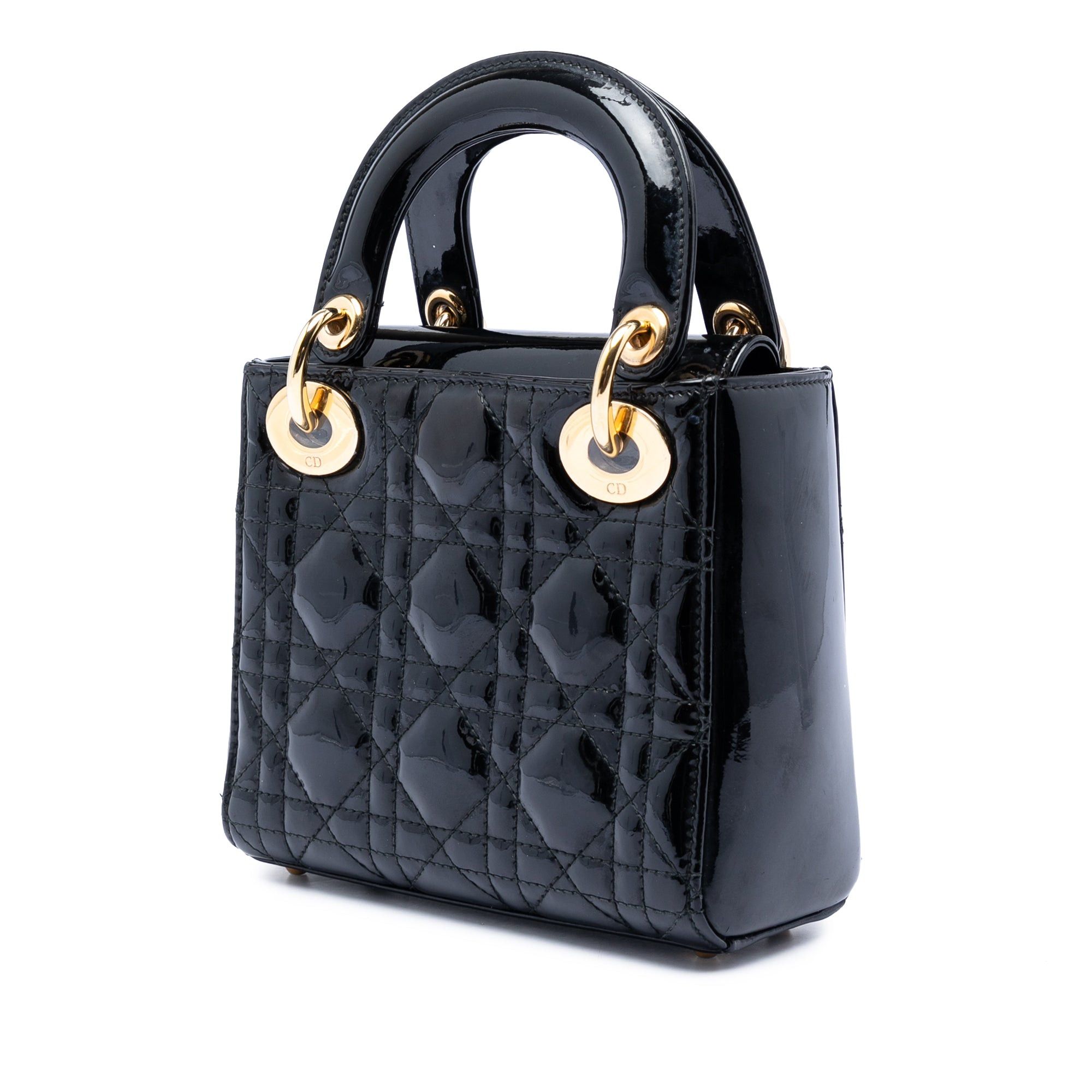 Dior Mini Patent Cannage Lady Dior Size ONE SIZE - 2 Thumbnail