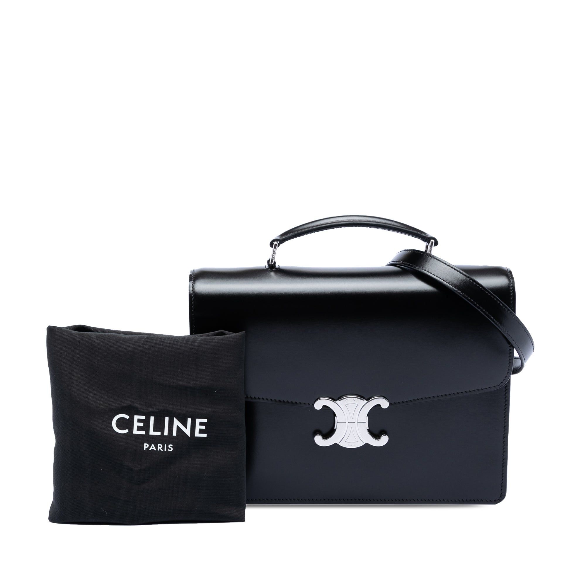 Celine Small Shiny Calfskin Triomphe Cartable Satchel Size ONE SIZE - 7 Thumbnail