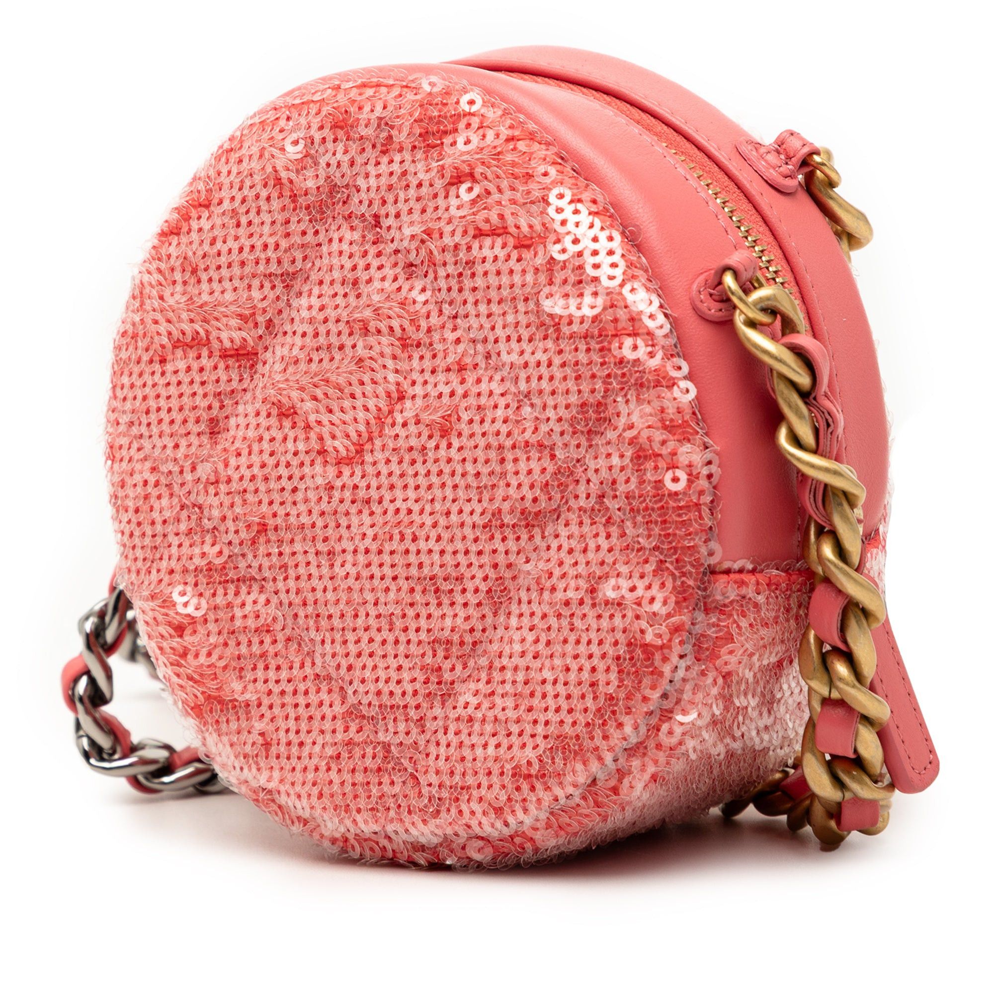 Chanel Sequin Lambskin 19 Round Clutch With Chain Size ONE SIZE - 2 Thumbnail
