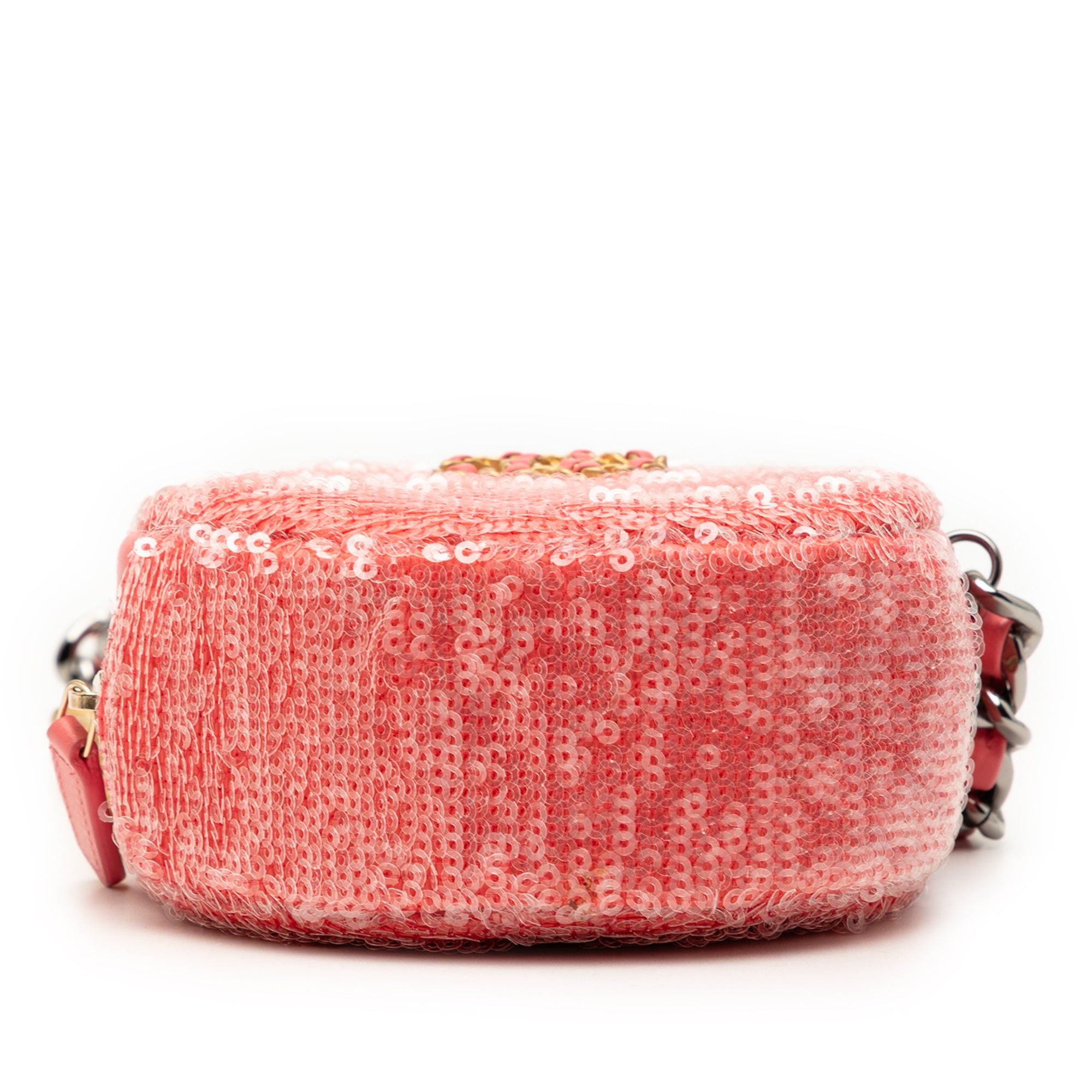 Chanel Sequin Lambskin 19 Round Clutch With Chain Size ONE SIZE - 3 Thumbnail