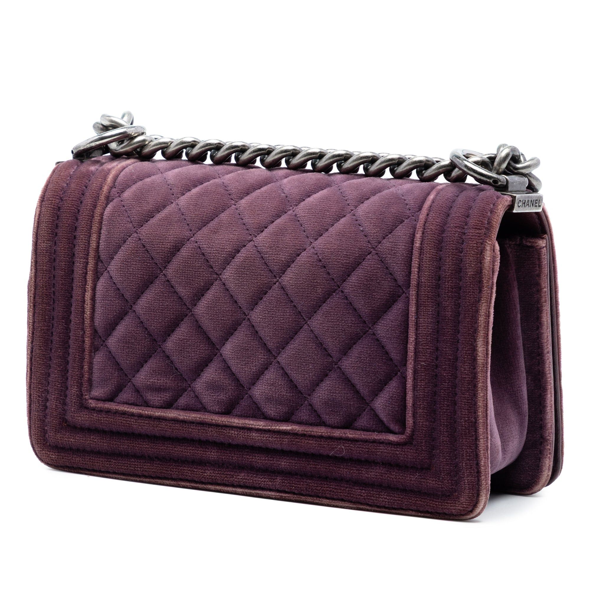 Chanel Small Quilted Velvet Boy Flap Size ONE SIZE - 2 Thumbnail