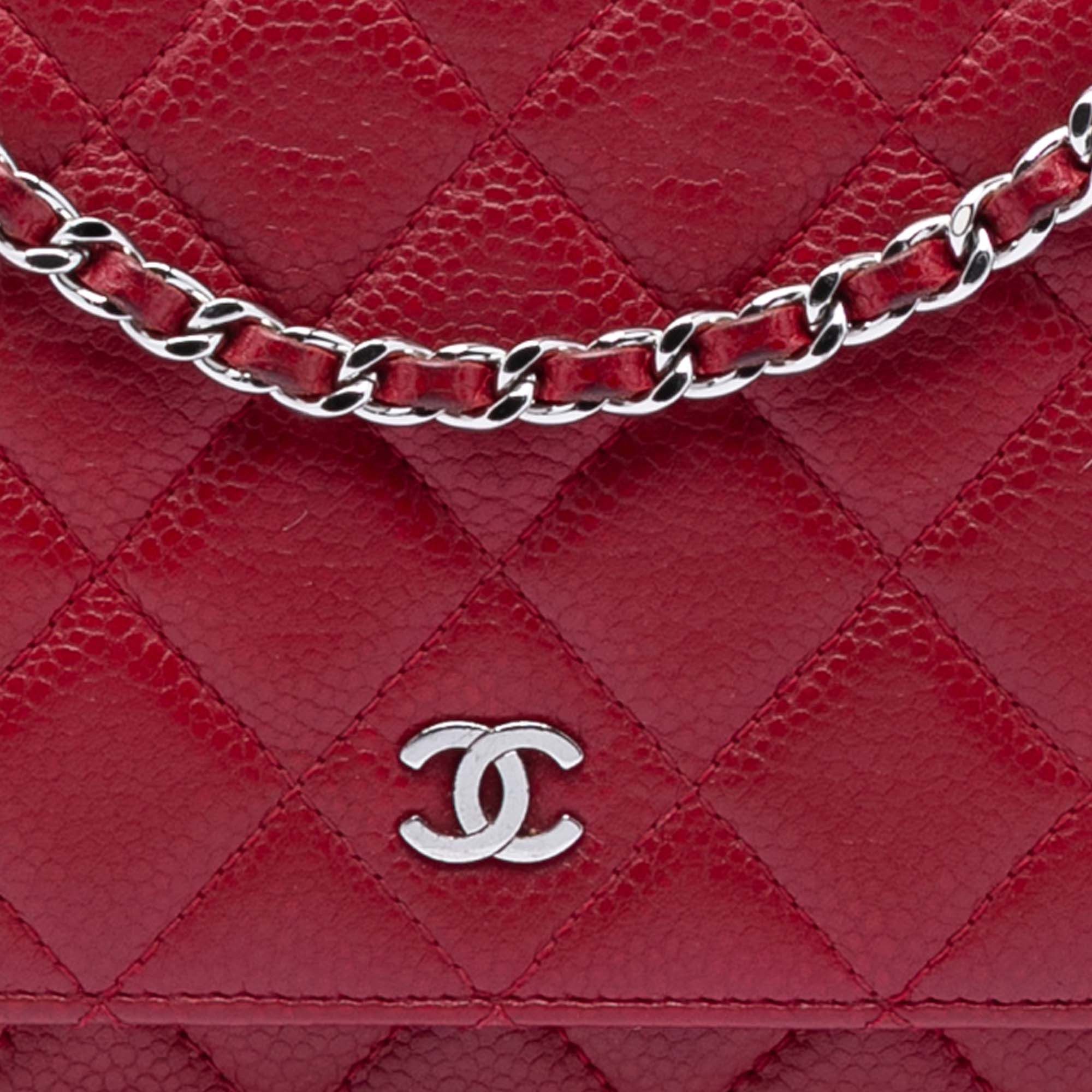 Chanel CC Quilted Caviar Wallet on Chain Size ONE SIZE - 6 Thumbnail