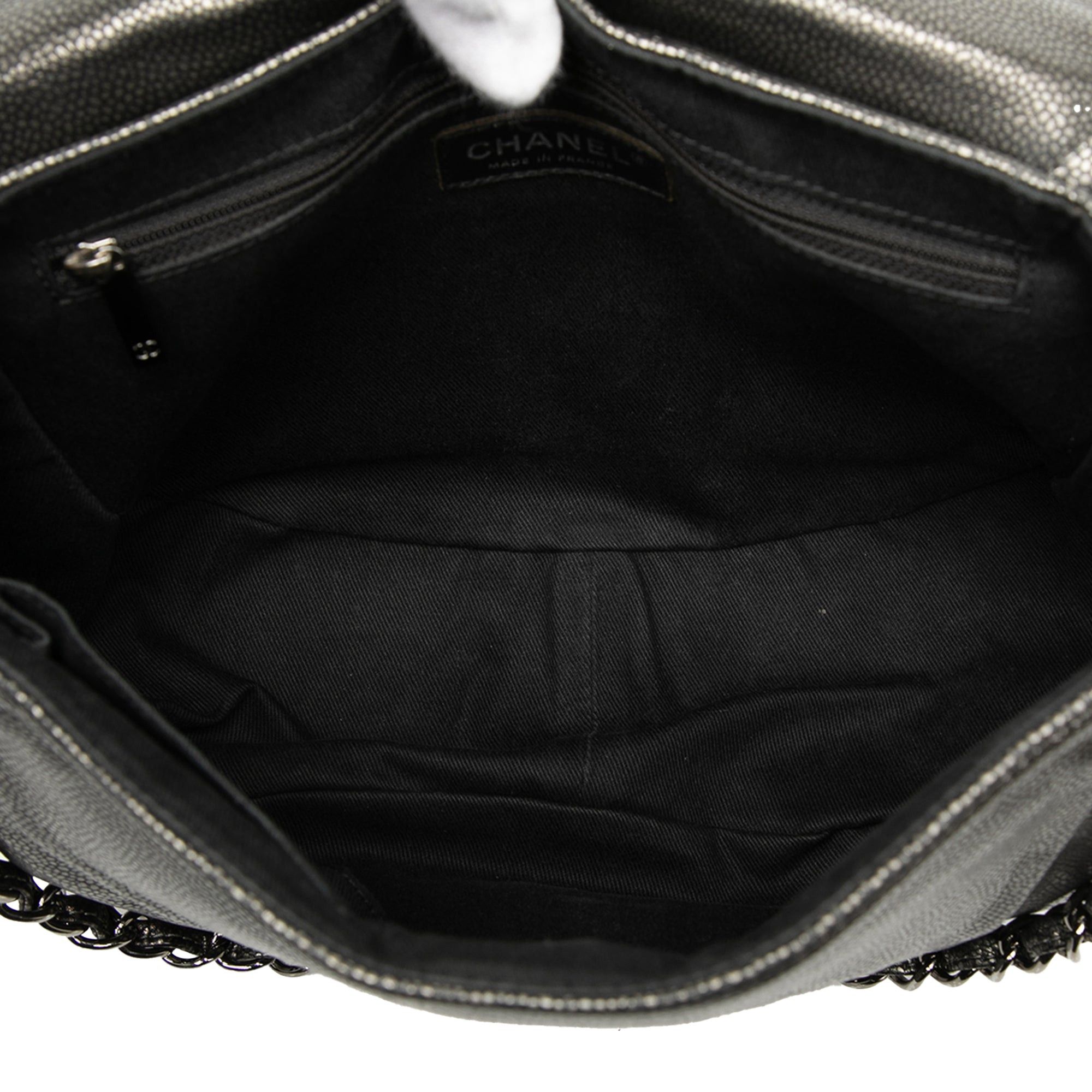 Chanel Large Metallic Caviar Half Moon Flap Size ONE SIZE - 4 Thumbnail