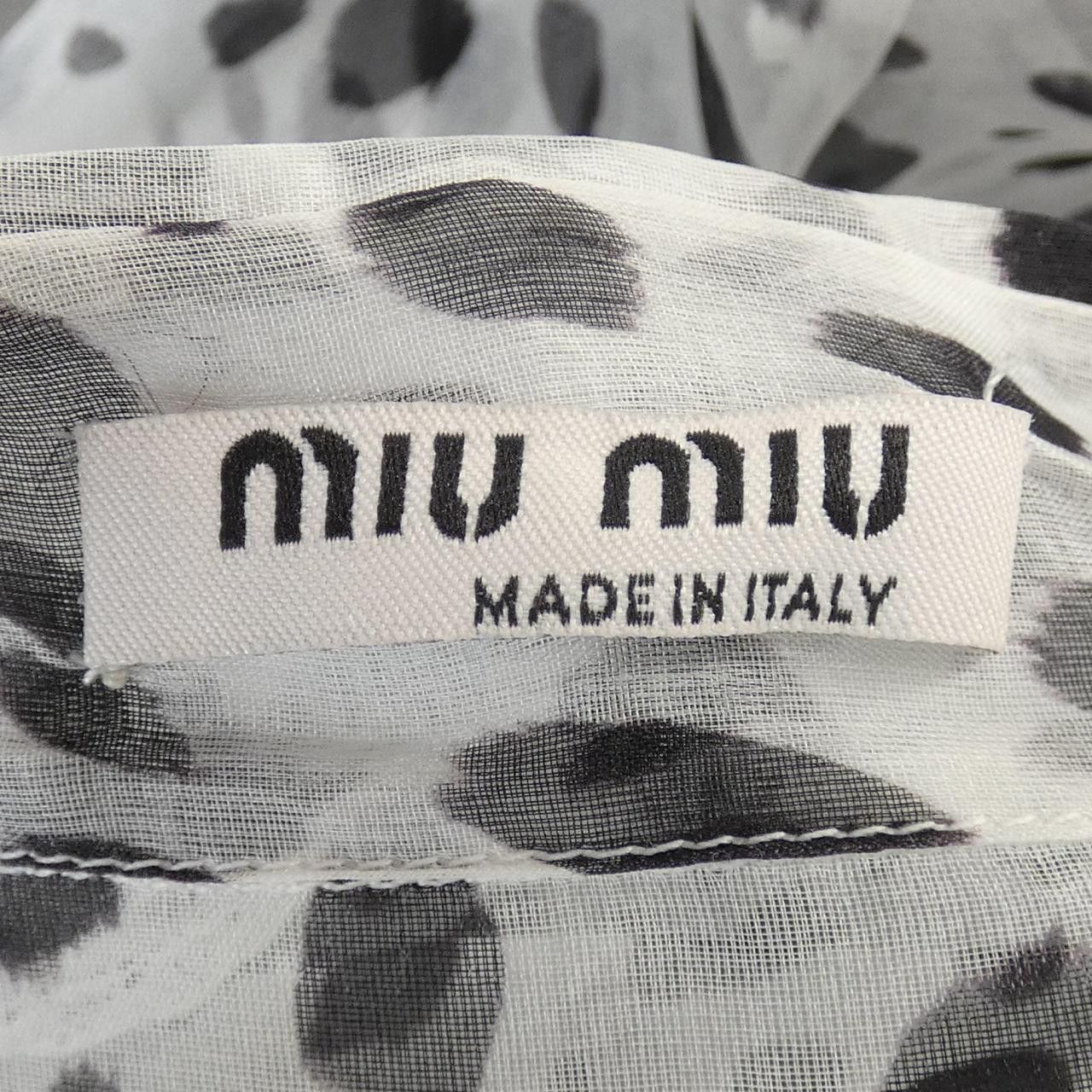 Miu Miu Miu Miu Miu Miu Silk Shirt Textile Dress Shirt MK1378 1UBD DUTY FREE for USA Size ONE SIZE - 4 Thumbnail
