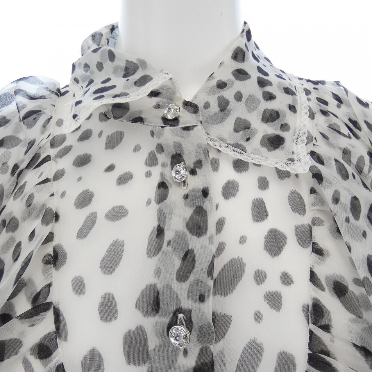 Miu Miu Miu Miu Miu Miu Silk Shirt Textile Dress Shirt MK1378 1UBD DUTY FREE for USA Size ONE SIZE - 5 Thumbnail