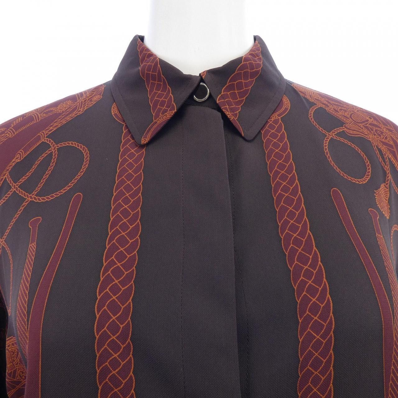 Hermes Hermes Hermes Silk Shirt 34 Textile Tops DUTY FREE for USA Size ONE SIZE - 5 Thumbnail