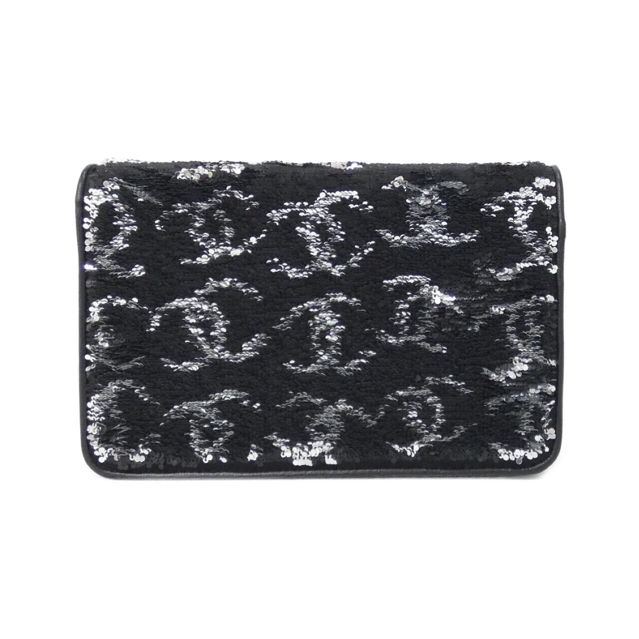 Chanel Chanel Chanel Sequin Chain Wallet Textile Shoulder AP3506 DUTY FREE for USA Size ONE SIZE - 2 Thumbnail