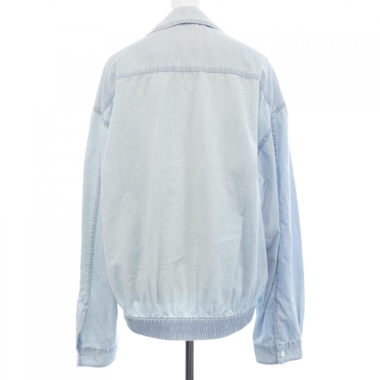 Miu Miu Miu Miu Miu Miu Chambray Jacket Textile Outerwear GWB205SOOO14UT DUTY FREE for USA Size ONE SIZE - 2 Thumbnail