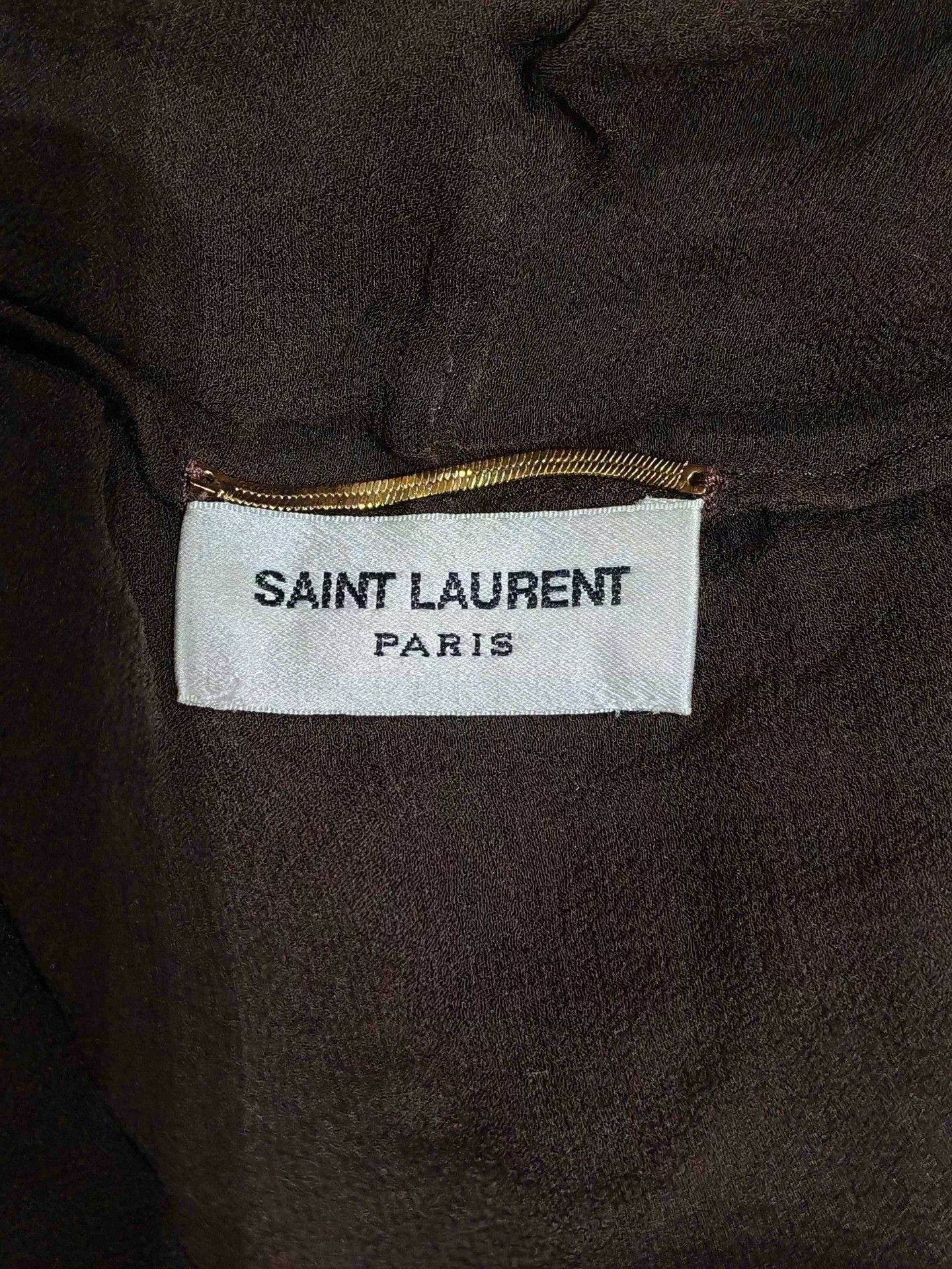Saint Laurent Paris Saint Laurent Sheer Crepe Hooded Wrap Shirt Size XS / US 0-2 / IT 36-38 - 6 Thumbnail