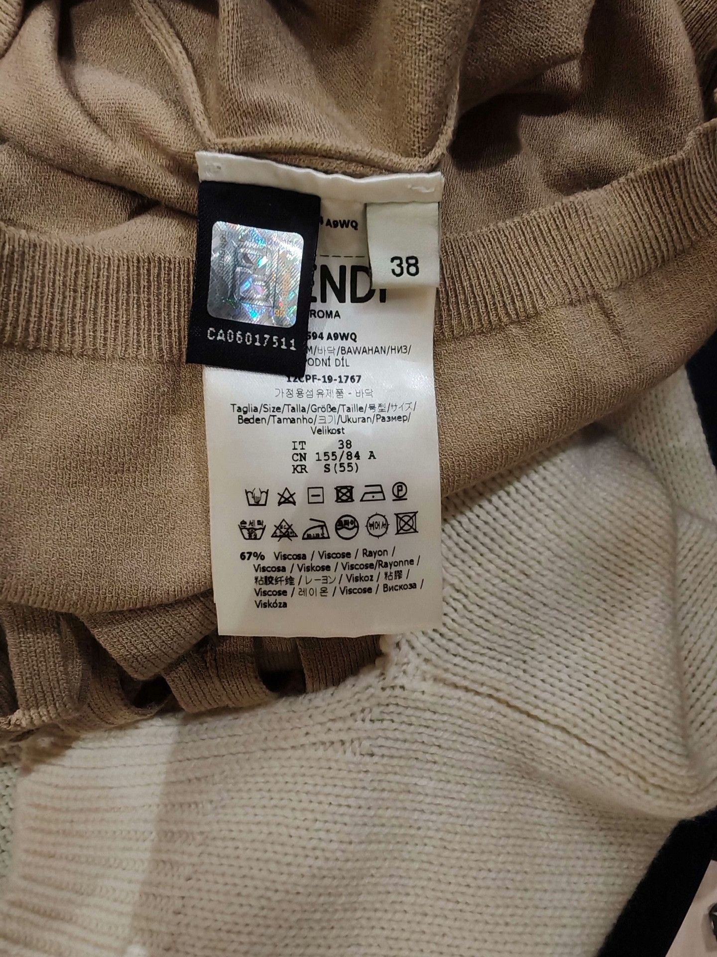 Fendi Fendi FF Logo Hollow-Out Knit Skirt Size 38" / US 16 / IT 52 - 3 Thumbnail