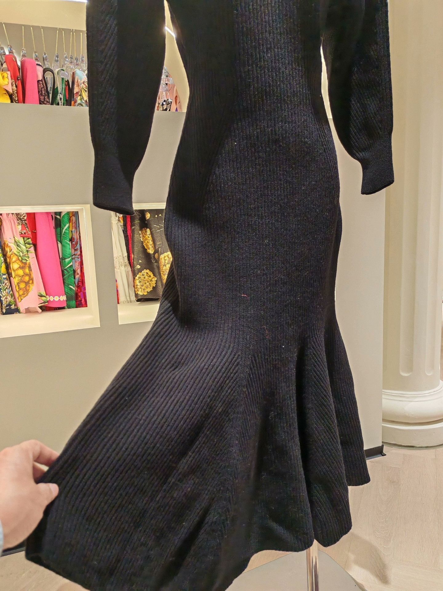 Alexander McQueen Alexander McQueen Black Knit Dress Size S / US 4 / IT 40 - 3 Thumbnail