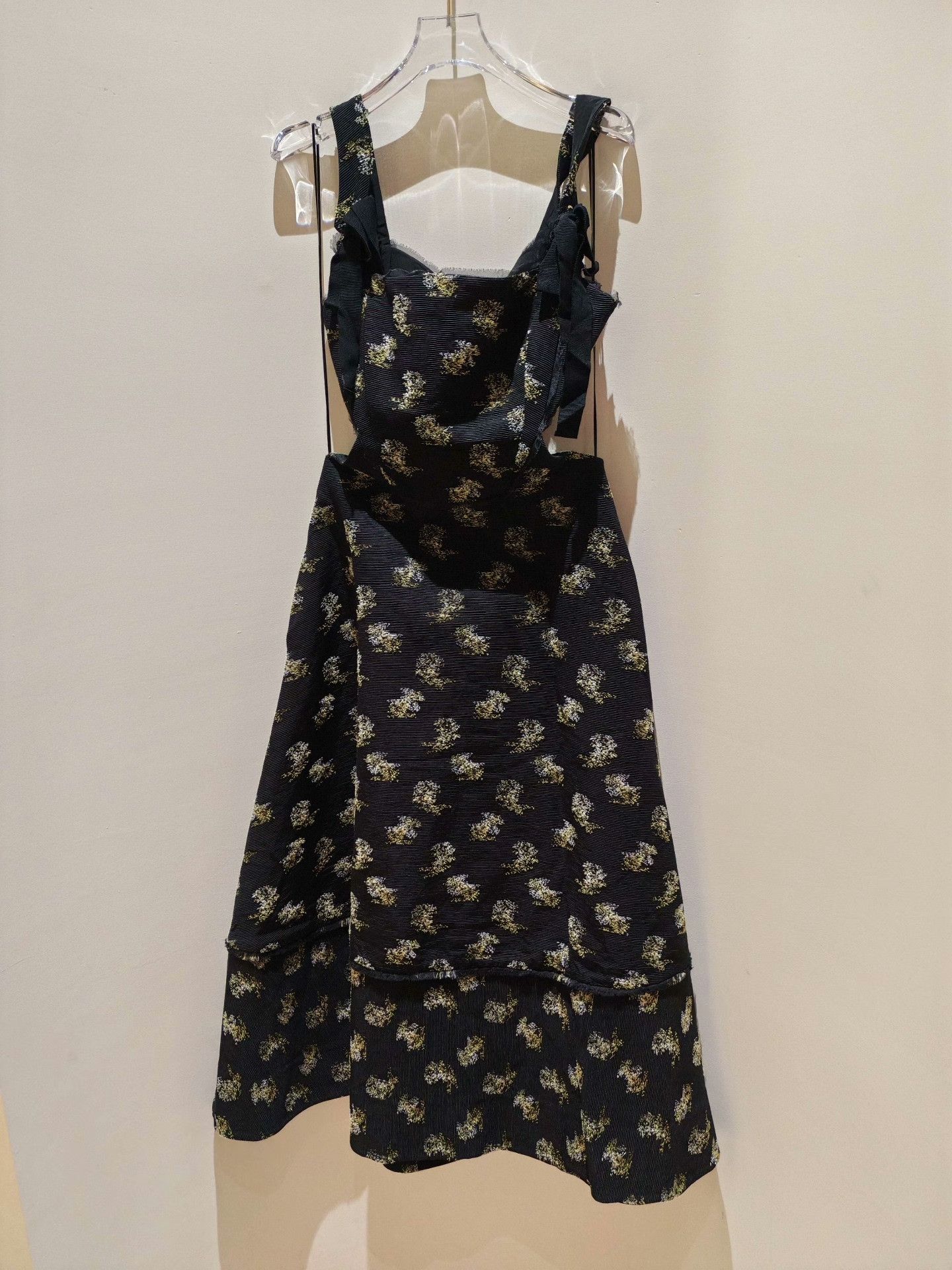 Erdem ERDEM Black Floral Camisole Dress Size XS / US 0-2 / IT 36-38 - 6 Thumbnail
