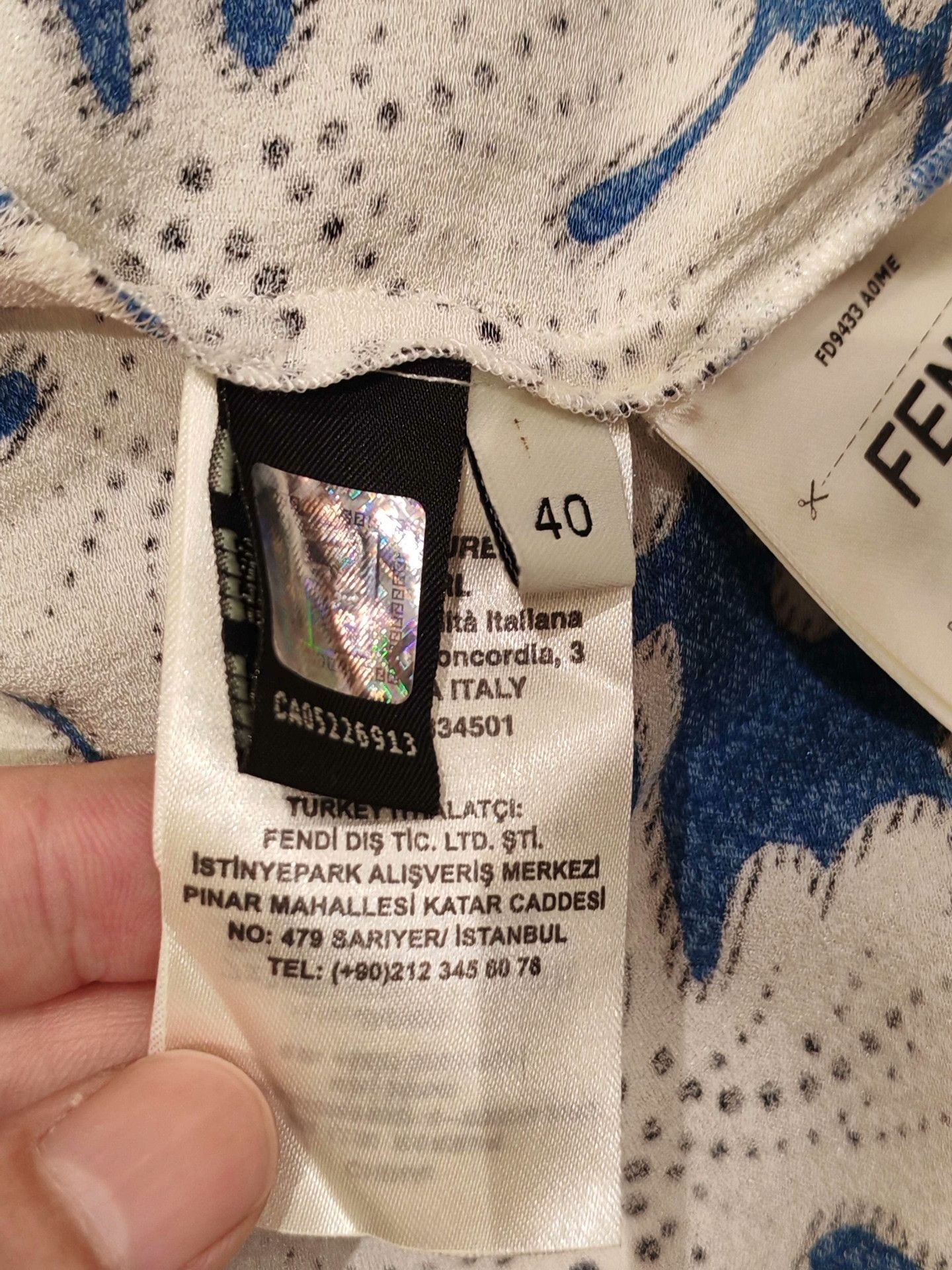 Fendi FENDI Blue White Print Dress Size S / US 4 / IT 40 - 4 Thumbnail