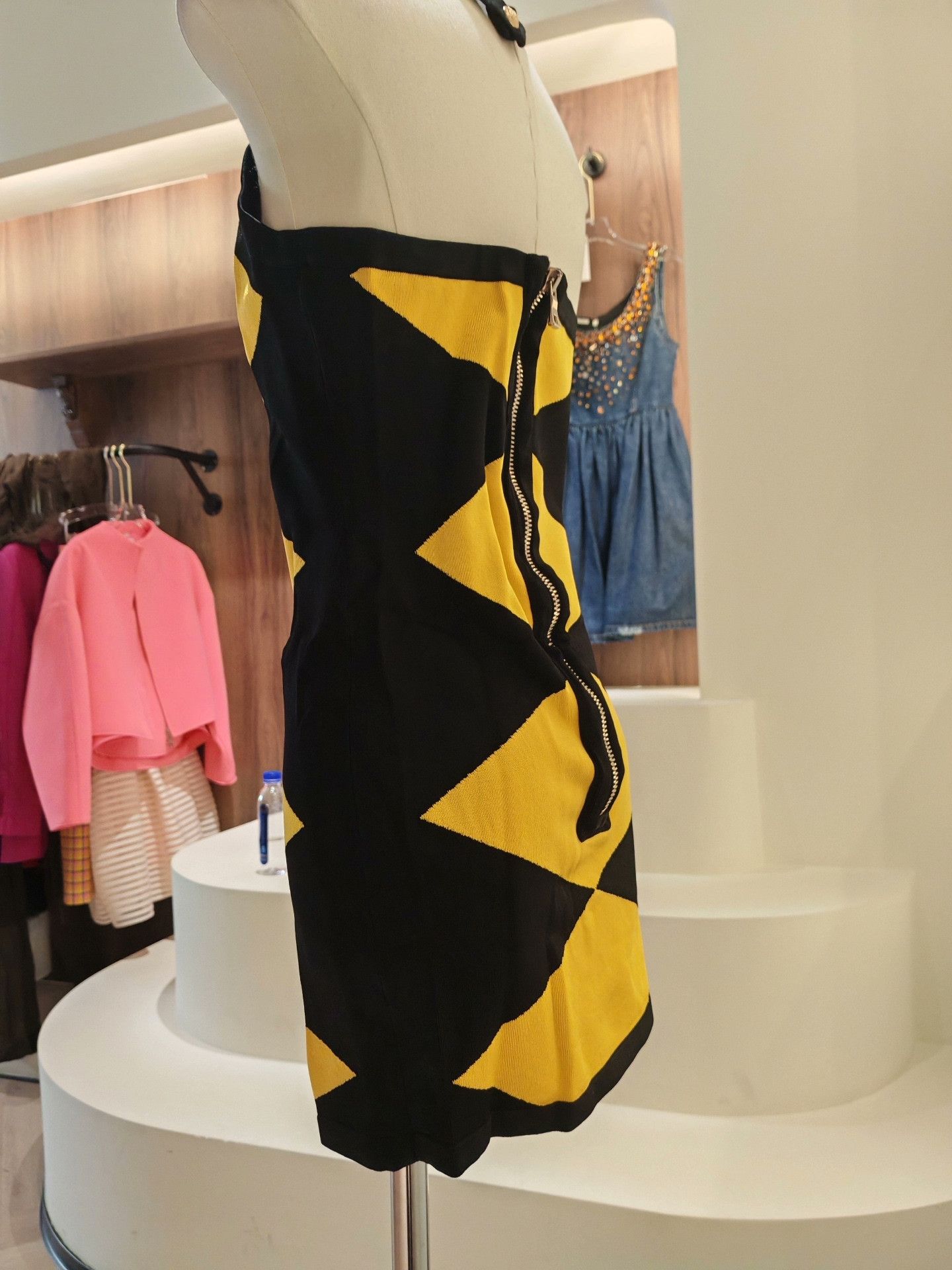 Balmain Balmain Color Block Halter Knit Mini Dress Size S / US 4 / IT 40 - 2 Thumbnail