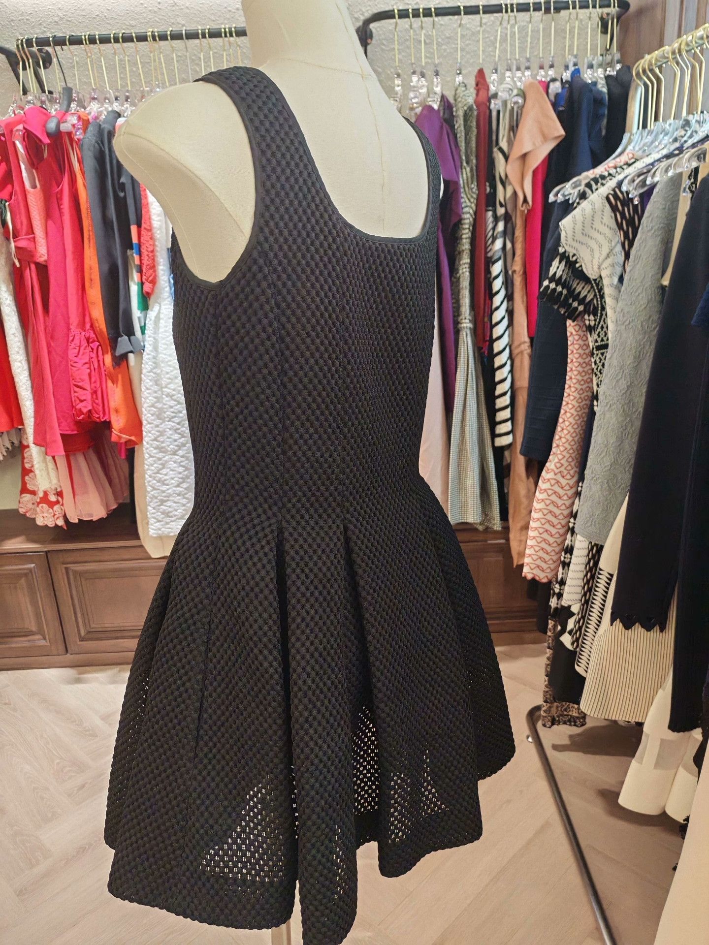 Philipp Plein Philipp Plein Black Honeycomb Texture Dress Size M / US 6-8 / IT 42-44 - 2 Thumbnail