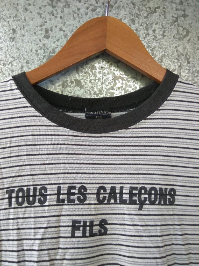 Tous Les CaleCons Fils Paris Designer Stripes t shirt Menswear