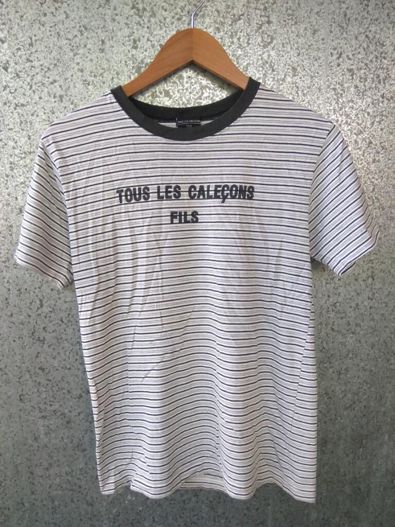 Tous Les CaleCons Fils Paris Designer Stripes t shirt Menswear