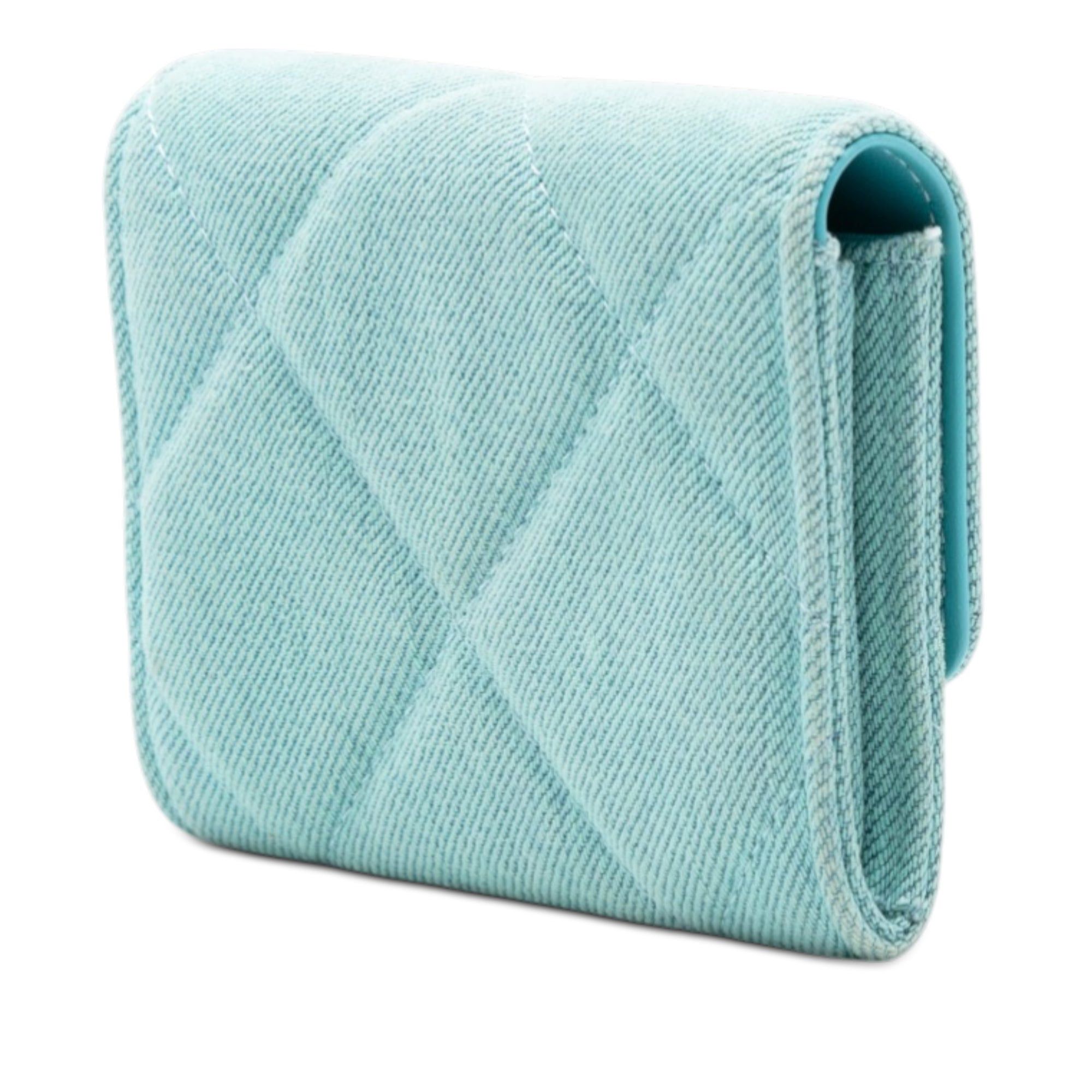 Chanel Quilted Denim 19 Card Holder with Chain Size ONE SIZE - 2 Thumbnail