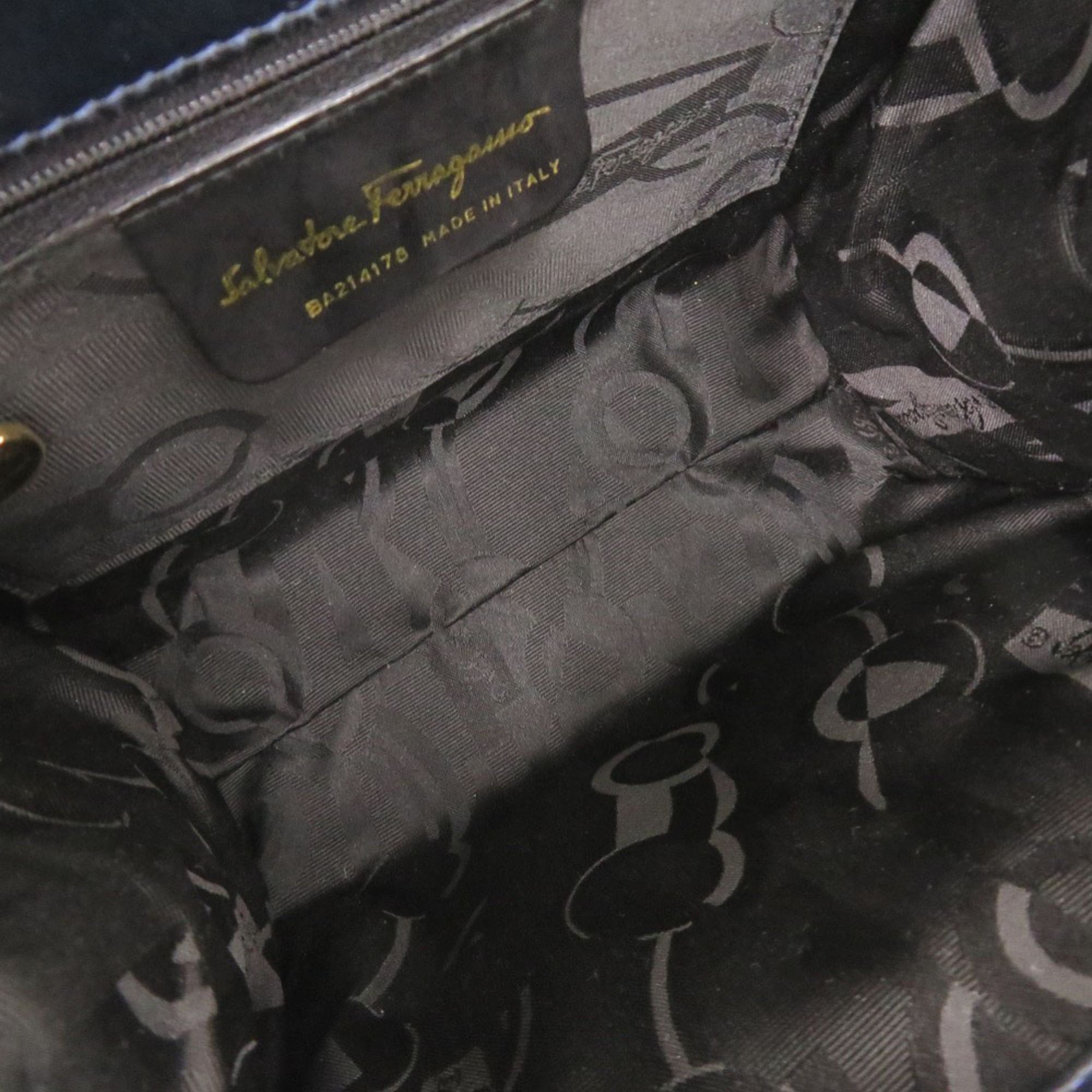Salvatore Ferragamo Excellent condition Salvatore Ferragamo Vara ribbon leather navy 2-way handbag/shoulder bag 0568Salvatore Size ONE SIZE - 6 Thumbnail