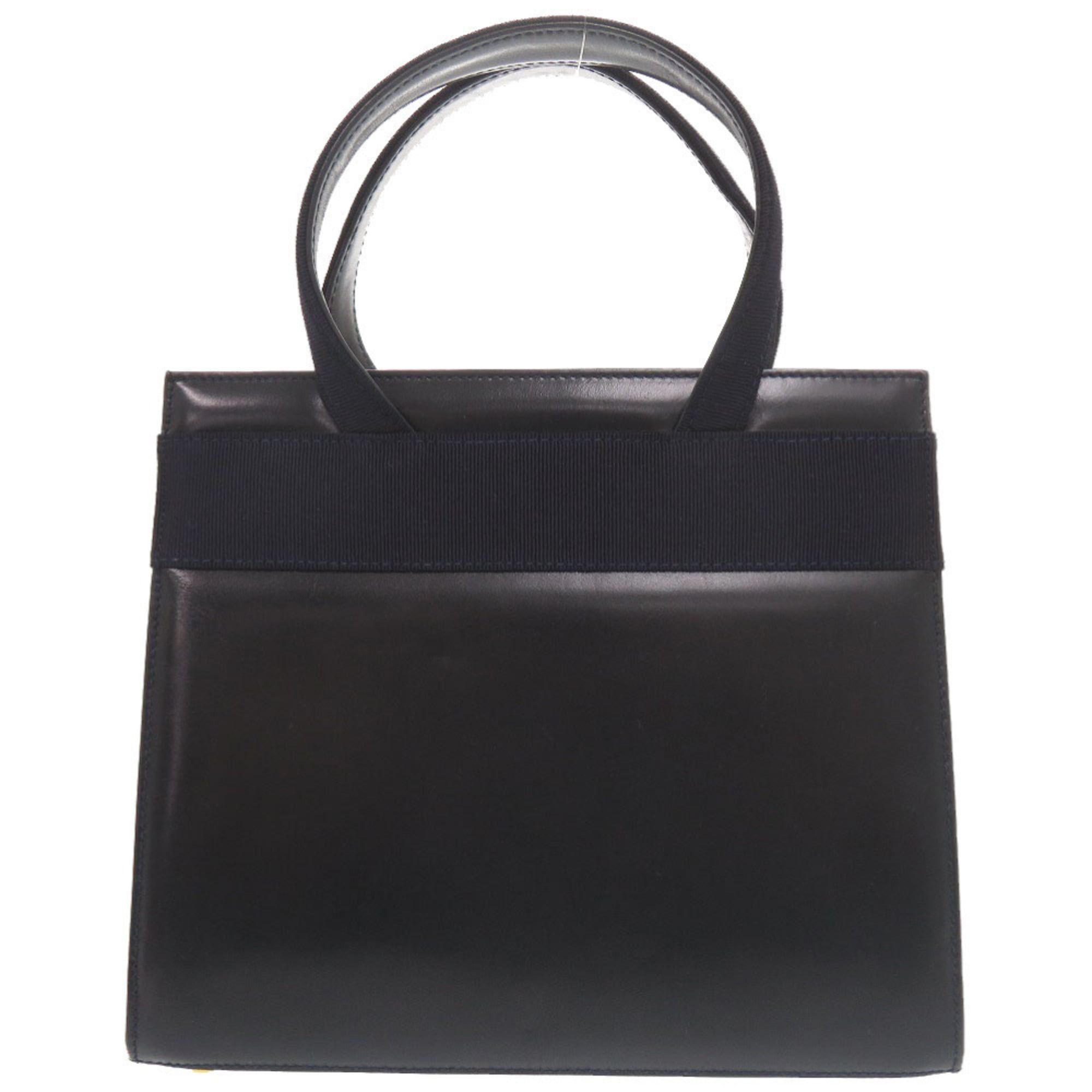 Salvatore Ferragamo Excellent condition Salvatore Ferragamo Vara ribbon leather navy 2-way handbag/shoulder bag 0568Salvatore Size ONE SIZE - 3 Thumbnail