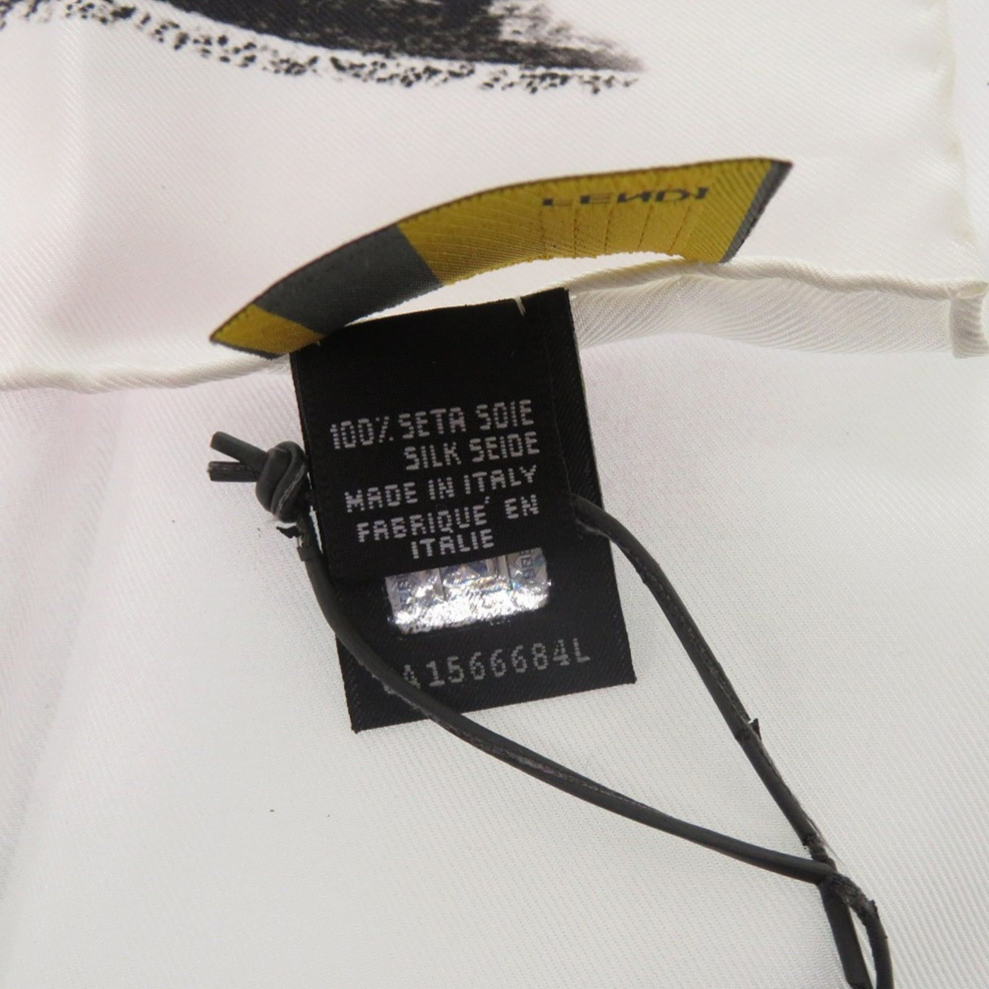 Fendi Like New Fendi Baguette Mania Logo FXT071 Silk White Scarf/Muffler 0331FENDI Size ONE SIZE - 5 Thumbnail