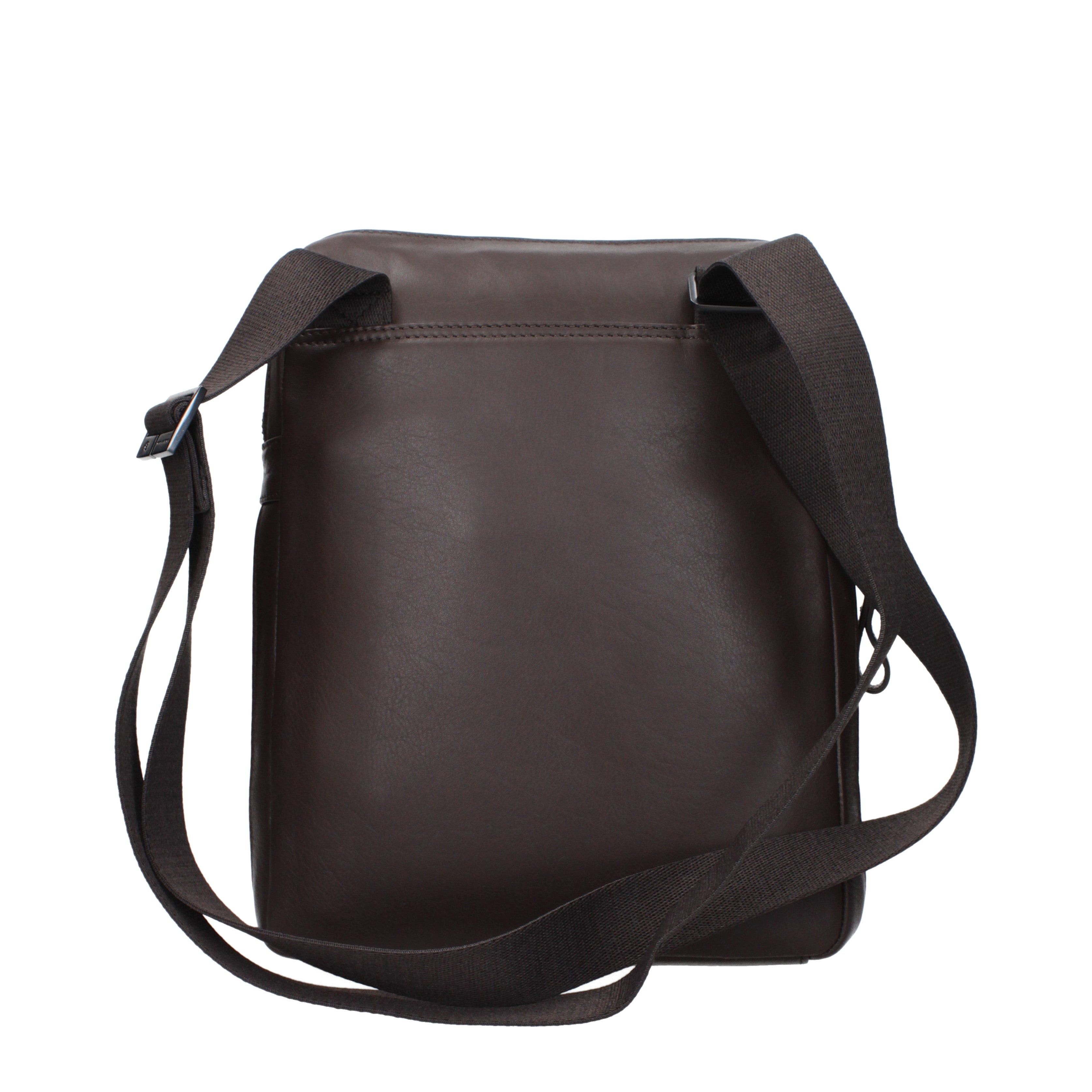 Piquadro Piquadro Crossbody Bags Men Leather Brown/Dark Brown Size ONE SIZE - 3 Thumbnail