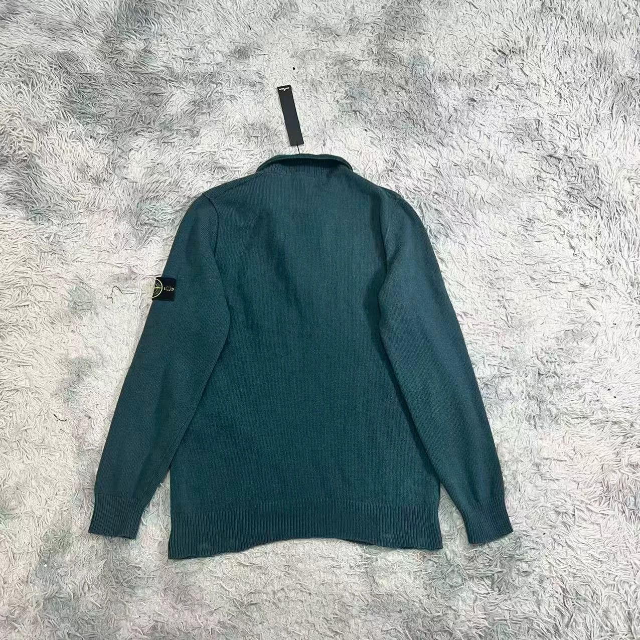Stone Island Stone Island Half-Zip Wool Knit Sweater Size US XL / EU 56 / 4 - 2 Thumbnail